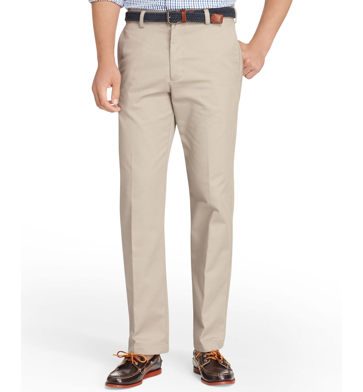 Men's American Straight-Fit Flat Front Chino Pants
