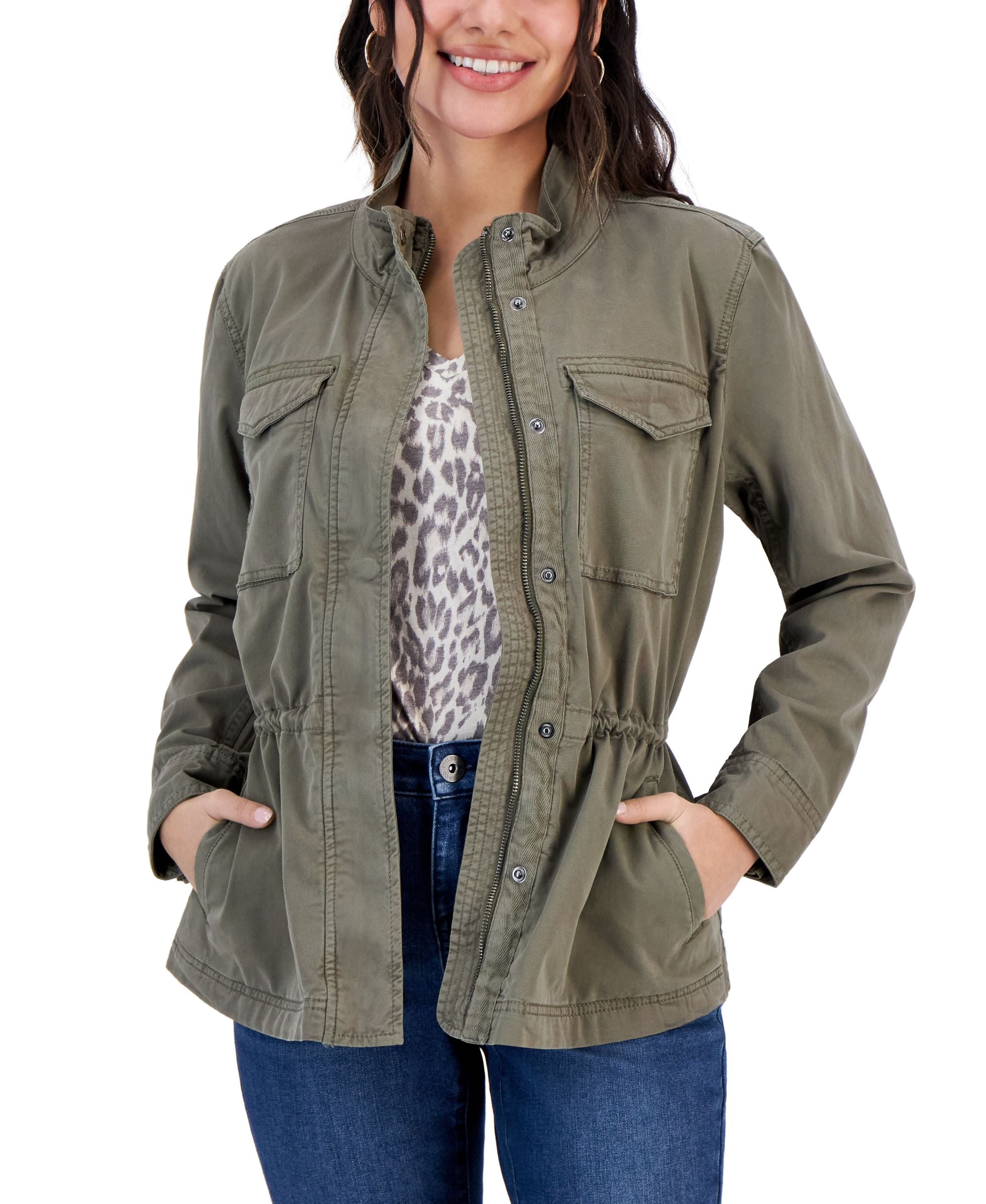 Style & Co Petite Cotton Utility Jacket