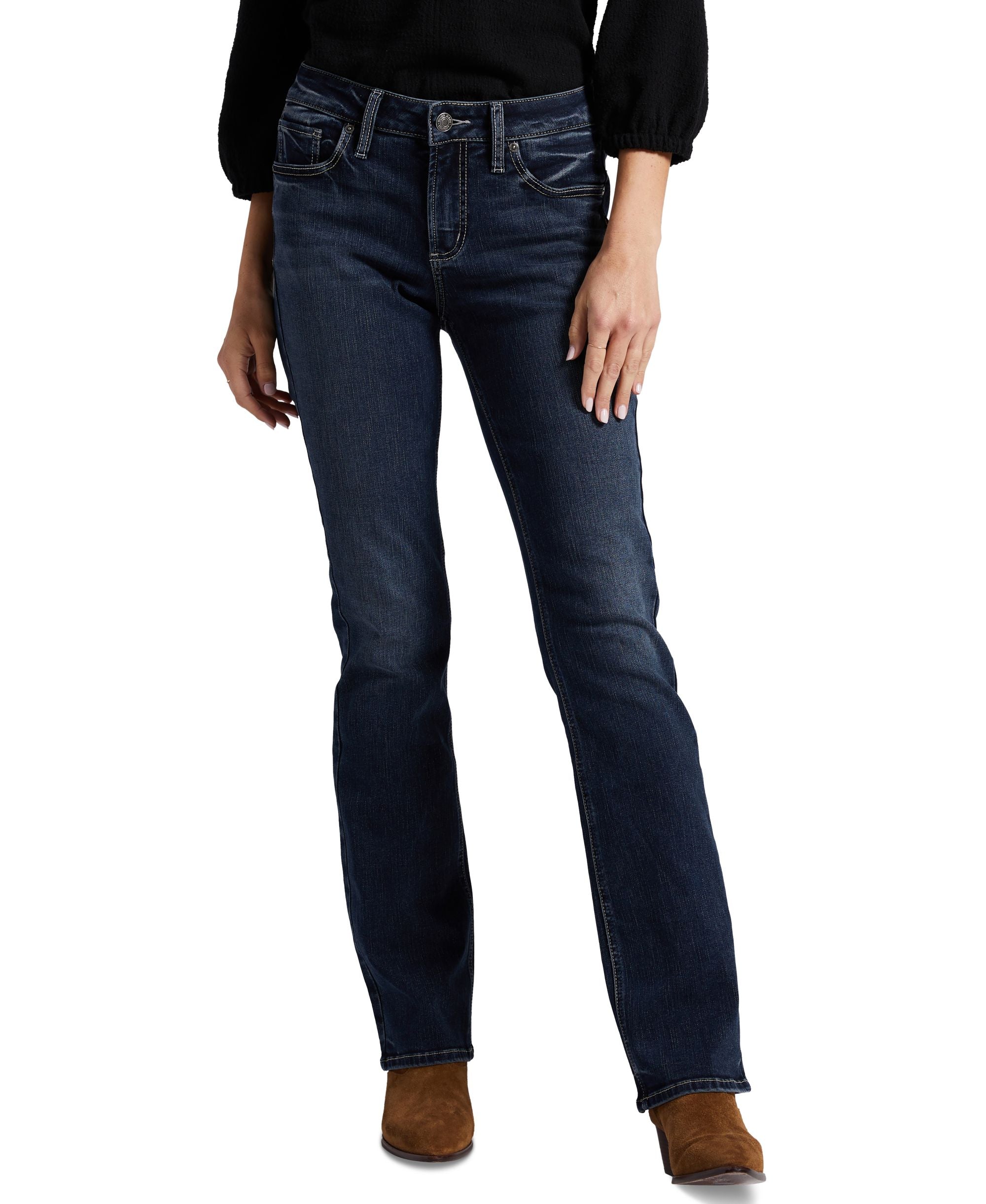 Women's Elyse Mid-Rise Slim Bootcut Jeans