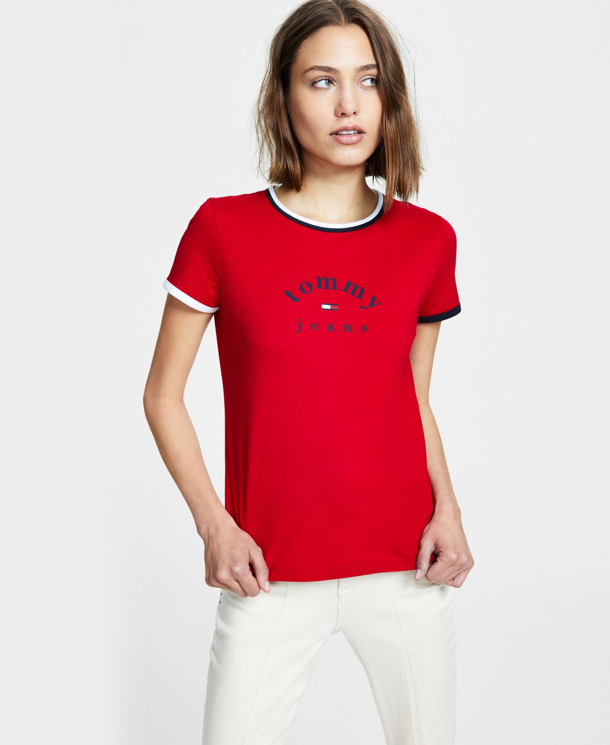 Women's Cotton Curved Logo T-Shirt