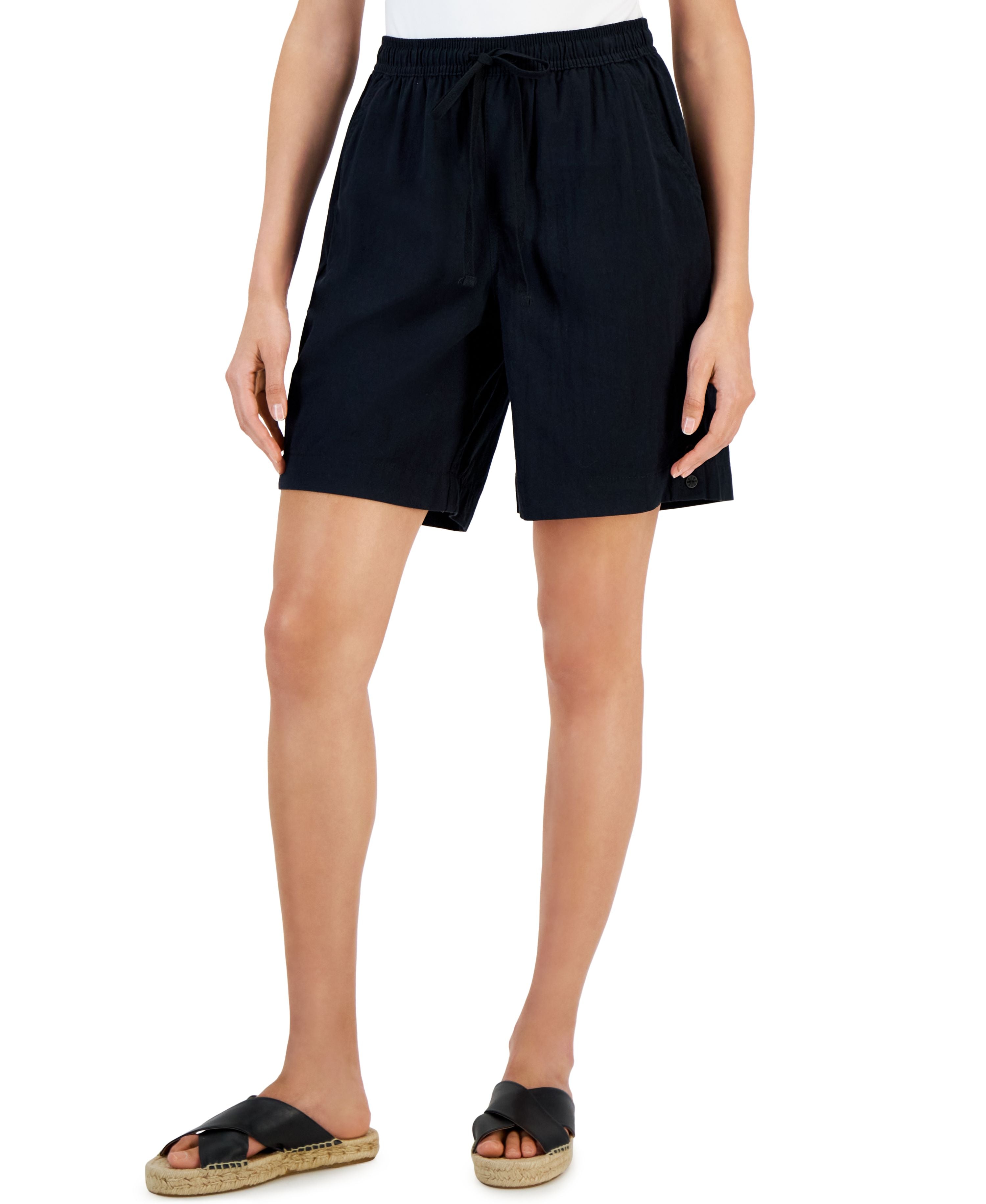 Women's Emilia Cotton Solid-Color Shorts