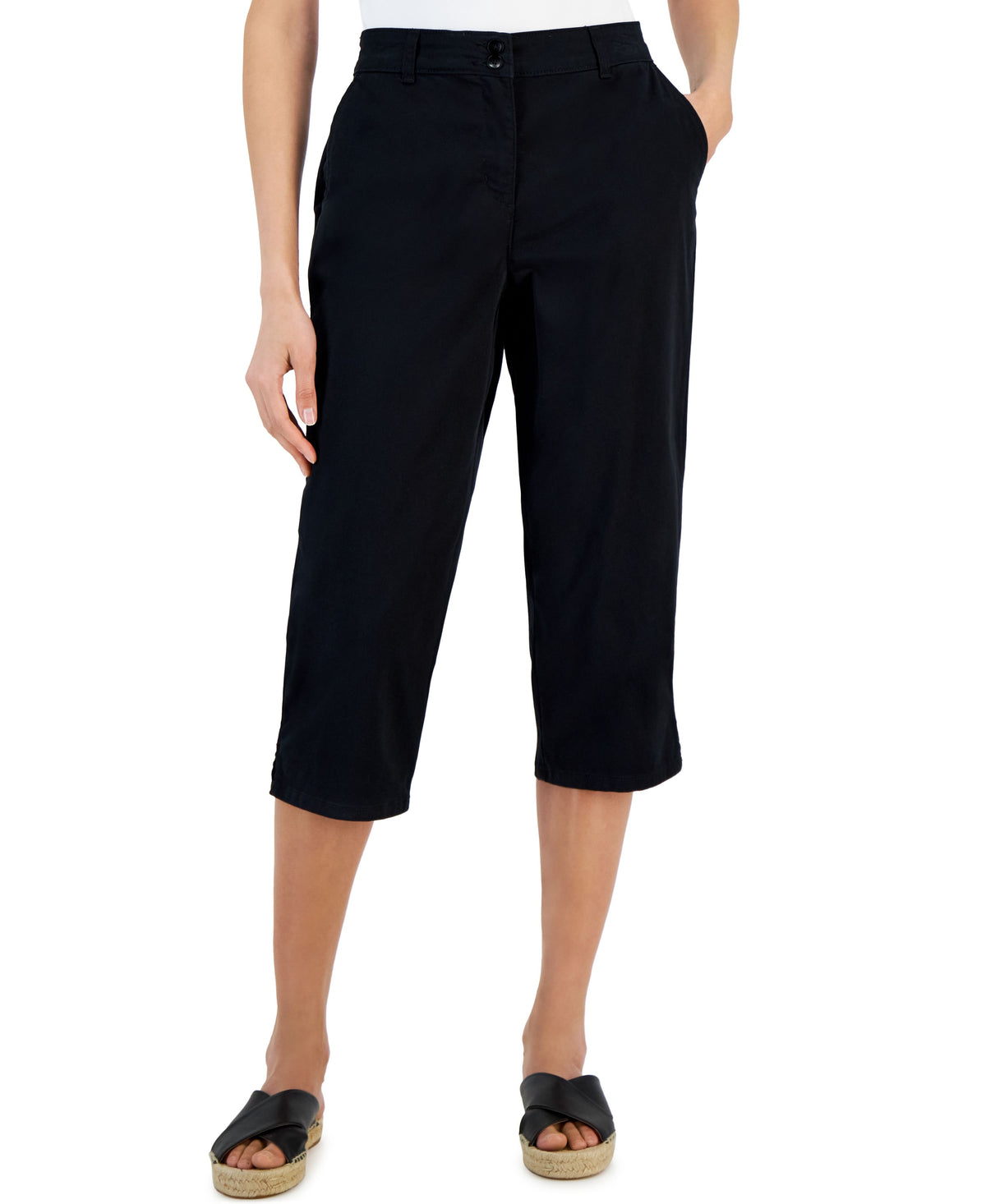 Petite Comfort Waist High-Rise Capri Pants
