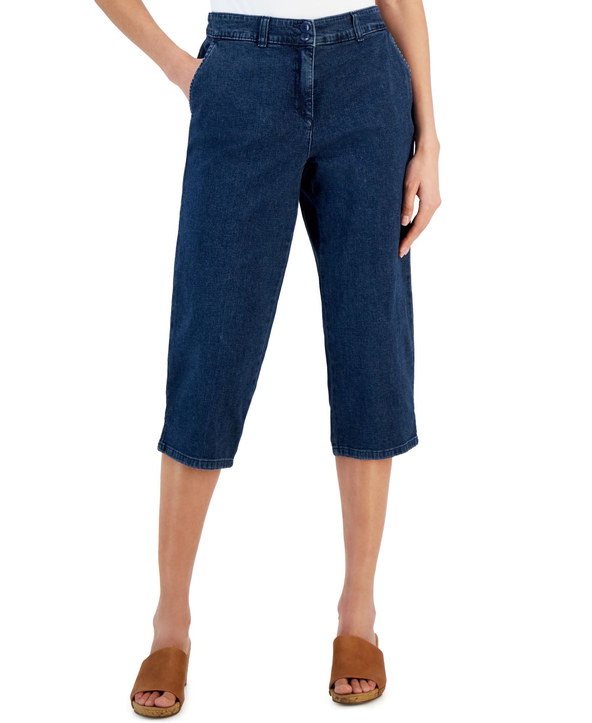 Women's Denim Comfort Capri Pants