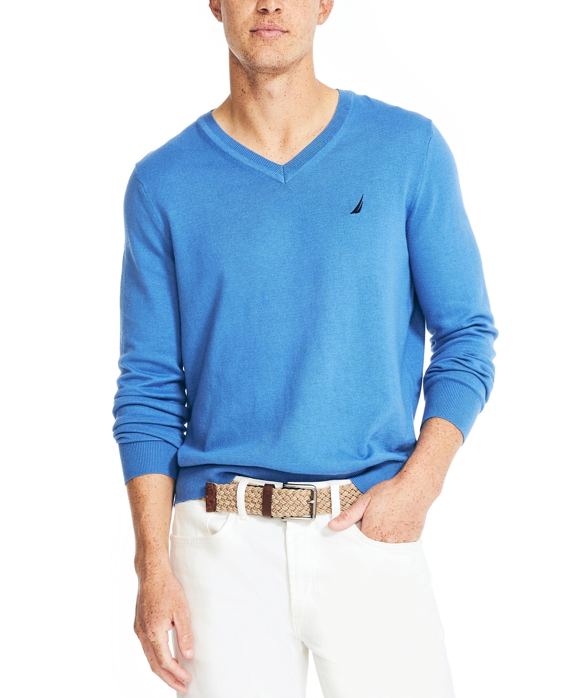Nautica Mens Navtech V Neck Sweater