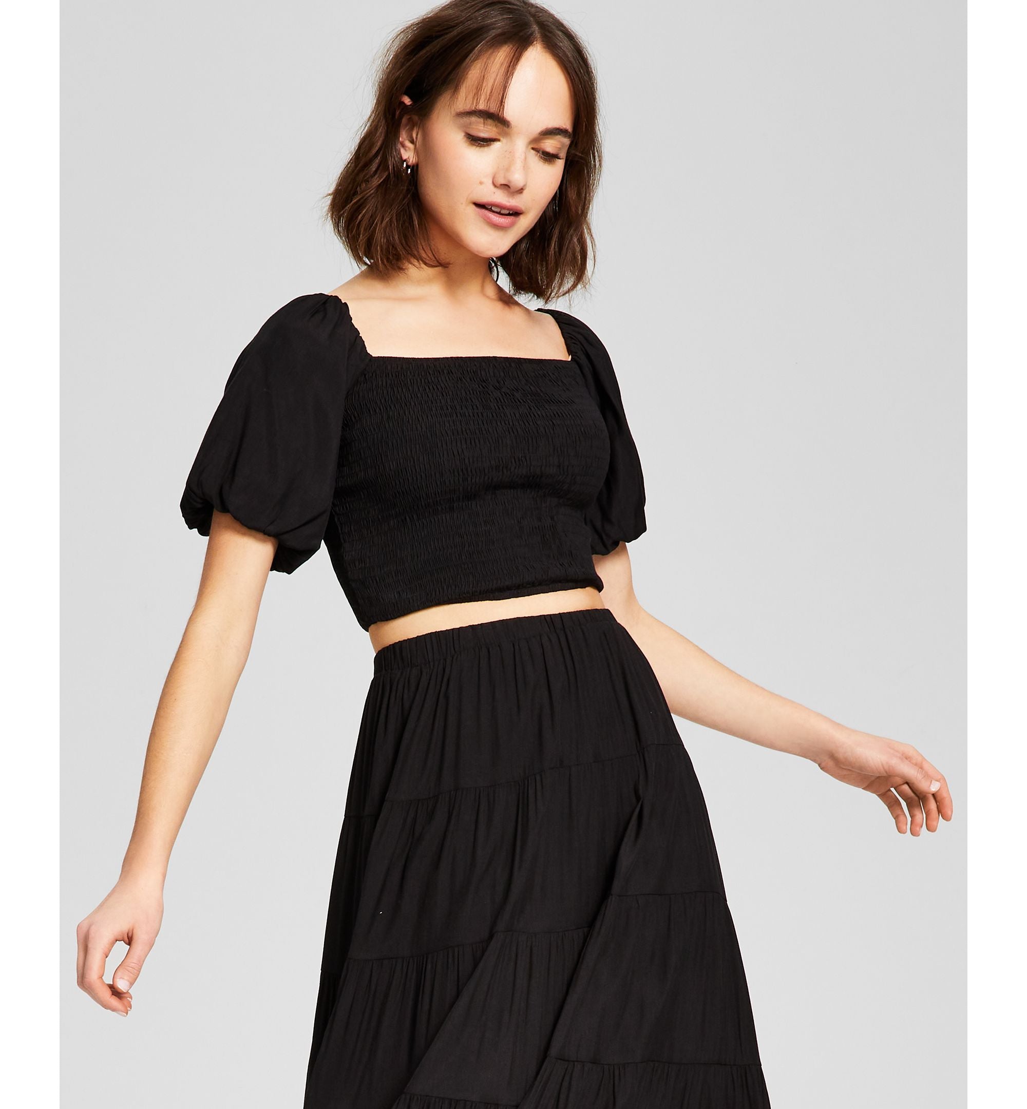 Women's Smocked Puff Sleeve Top