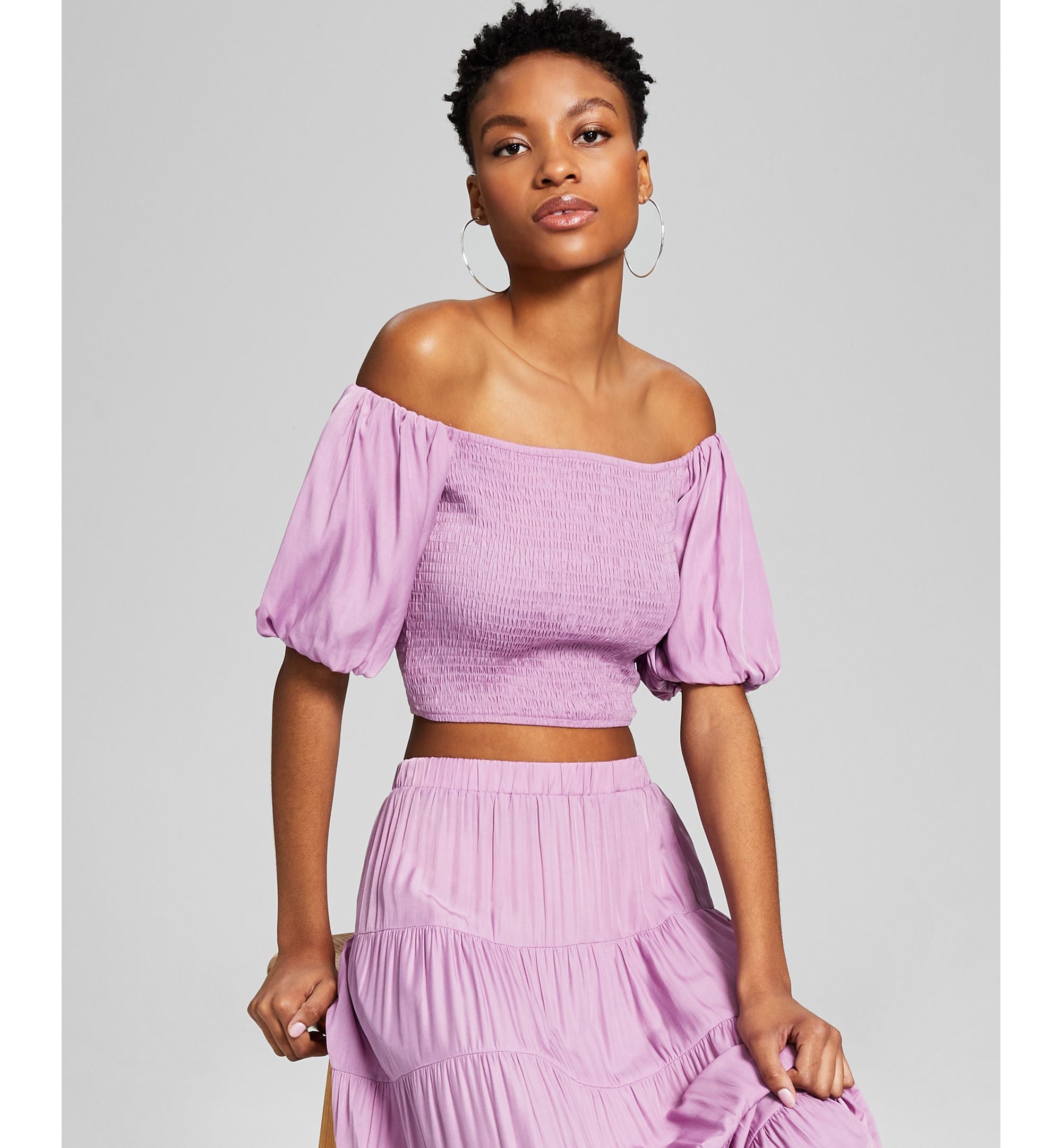 Women's Smocked Puff Sleeve Top