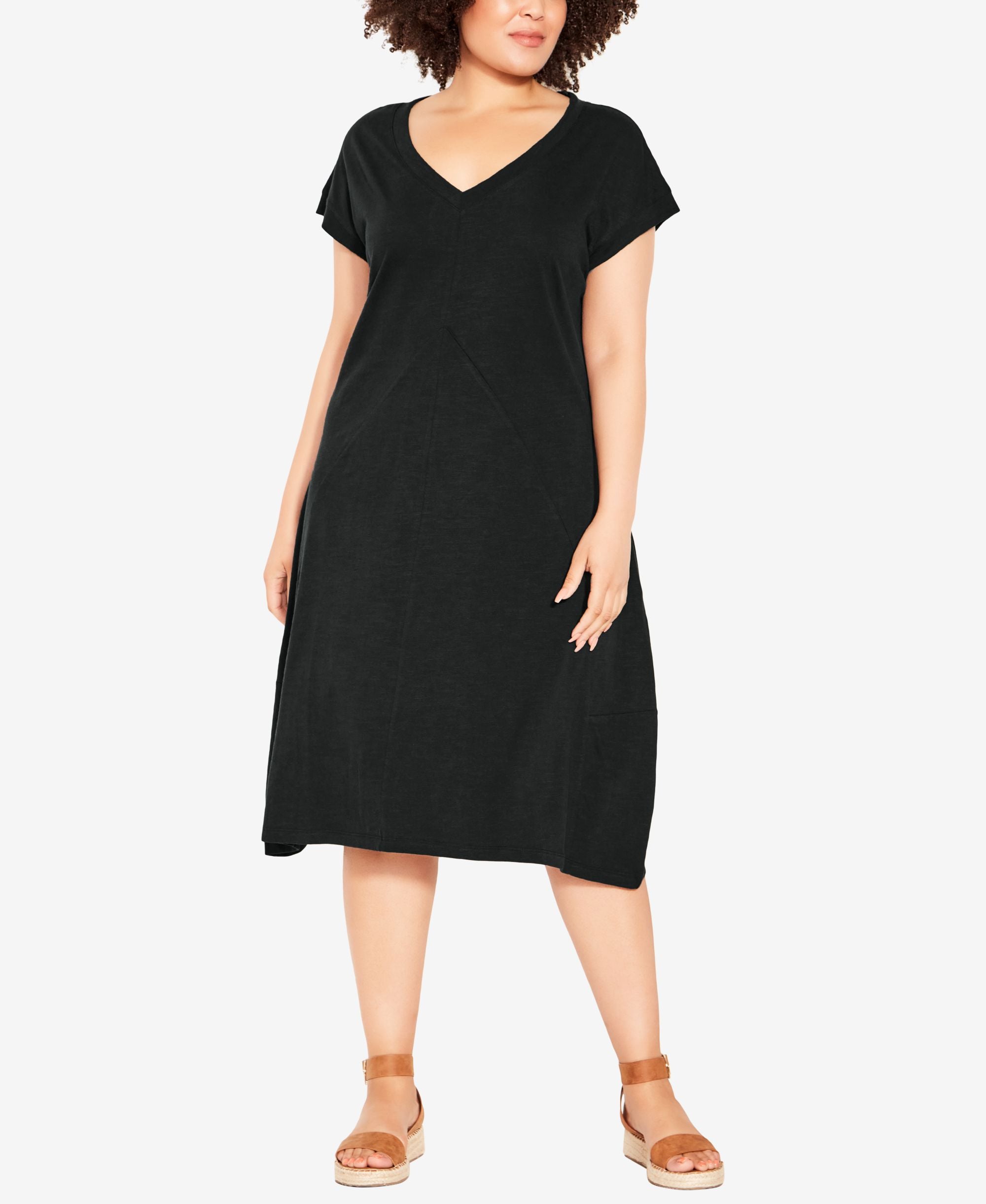 Plus Size Lilly Plain Dress