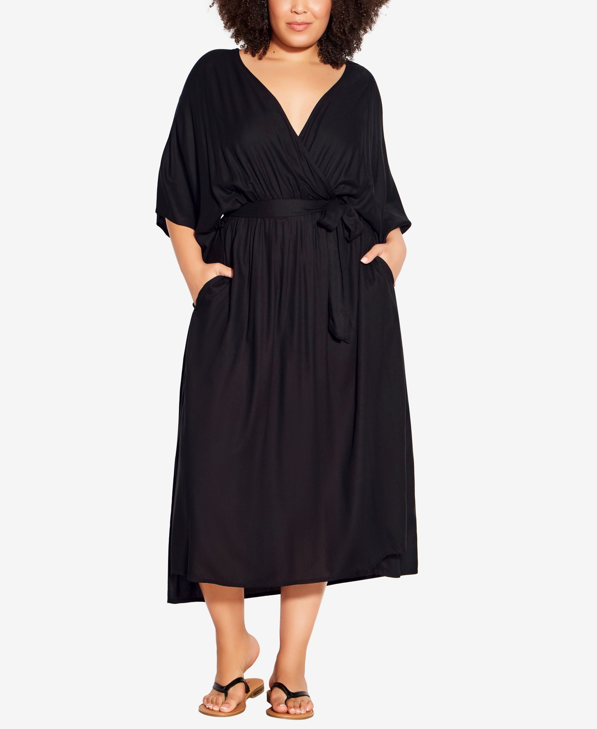 Plus Size Day Date Plain Maxi Dress