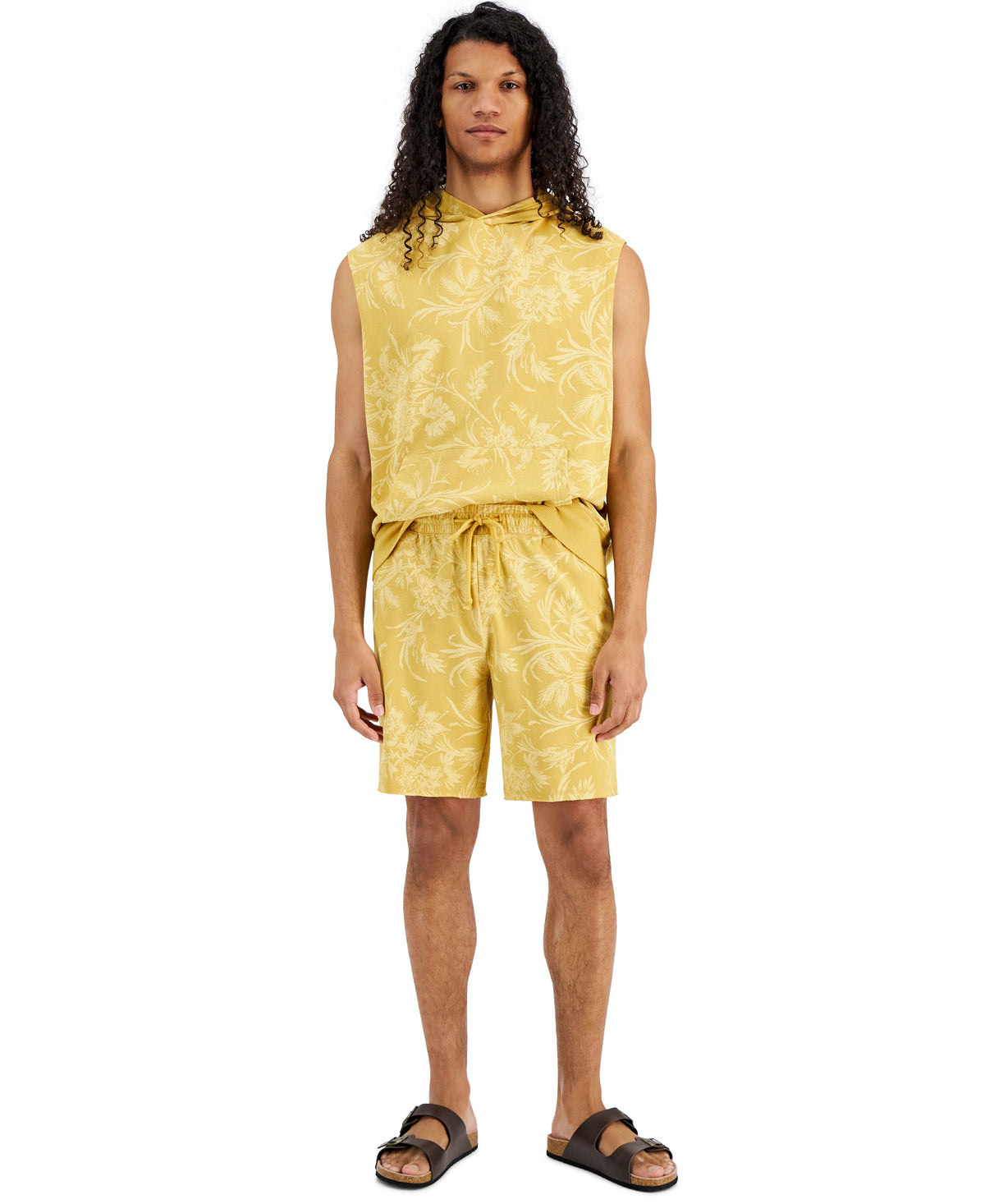 Men's Lutz Tropical Floral-Print 8" Drawstring Shorts