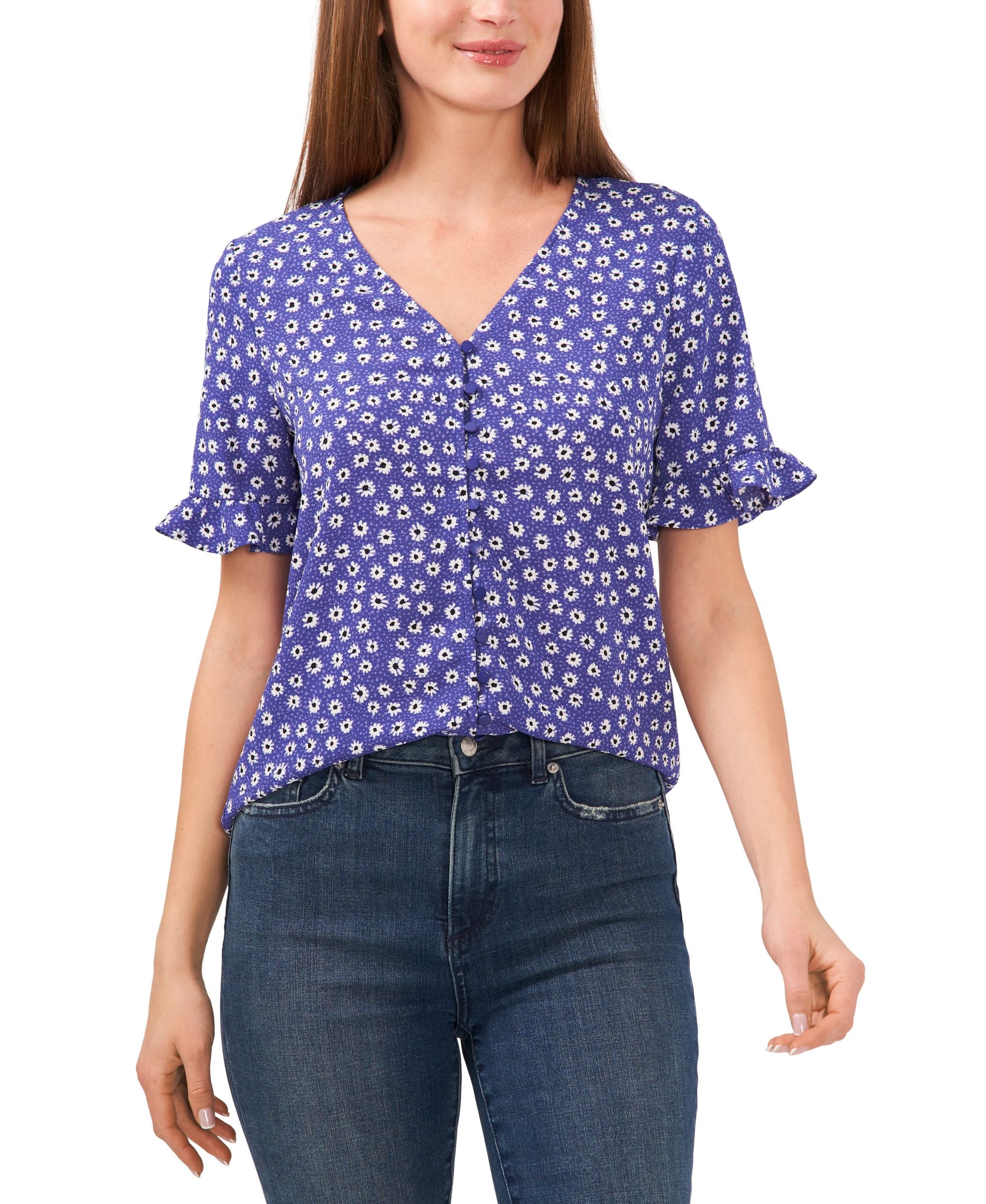 Women's Daisy Melody Ruffle Short Sleeve Blouse