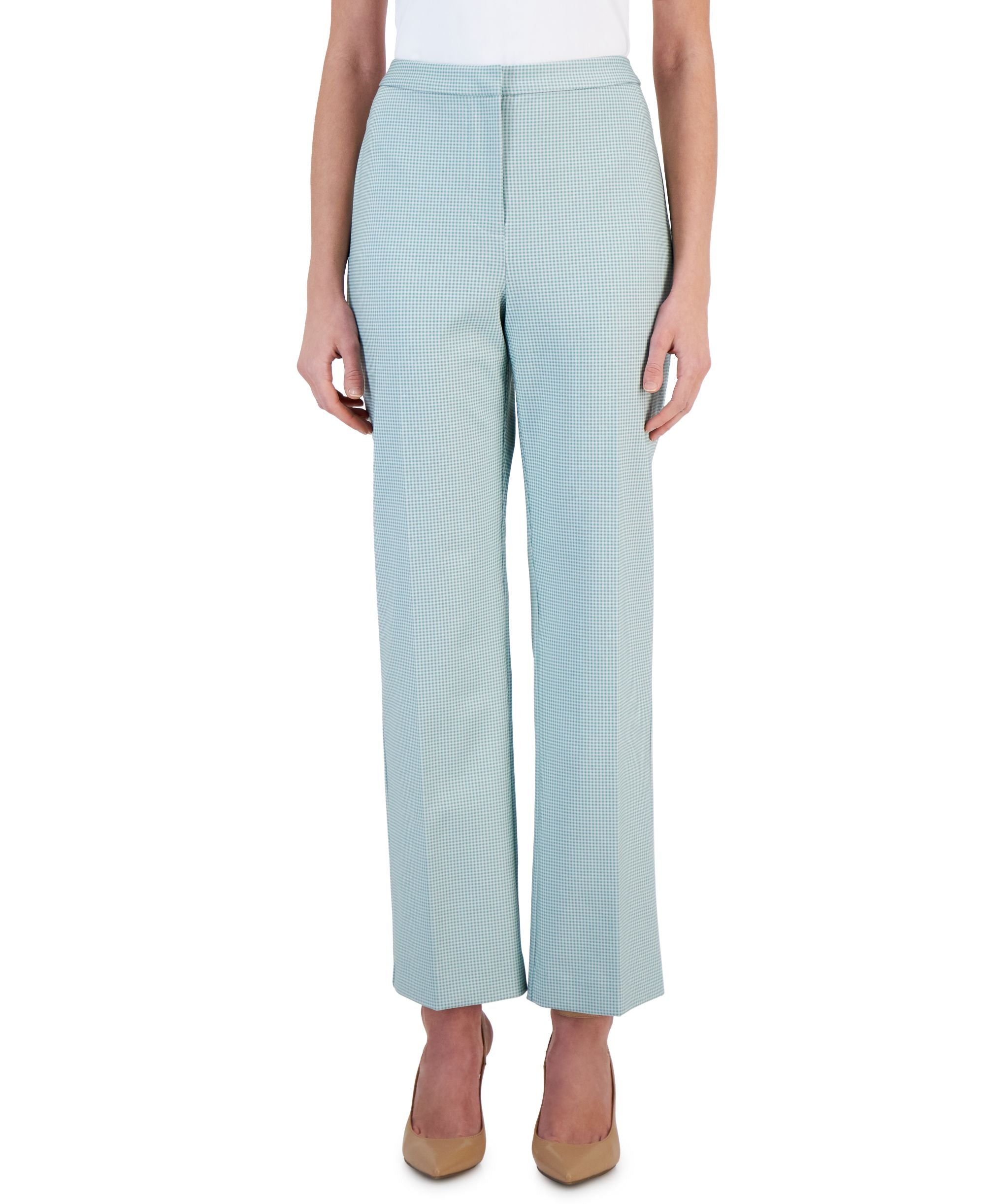 Women's Printed Pont�-Knit Straight Pants