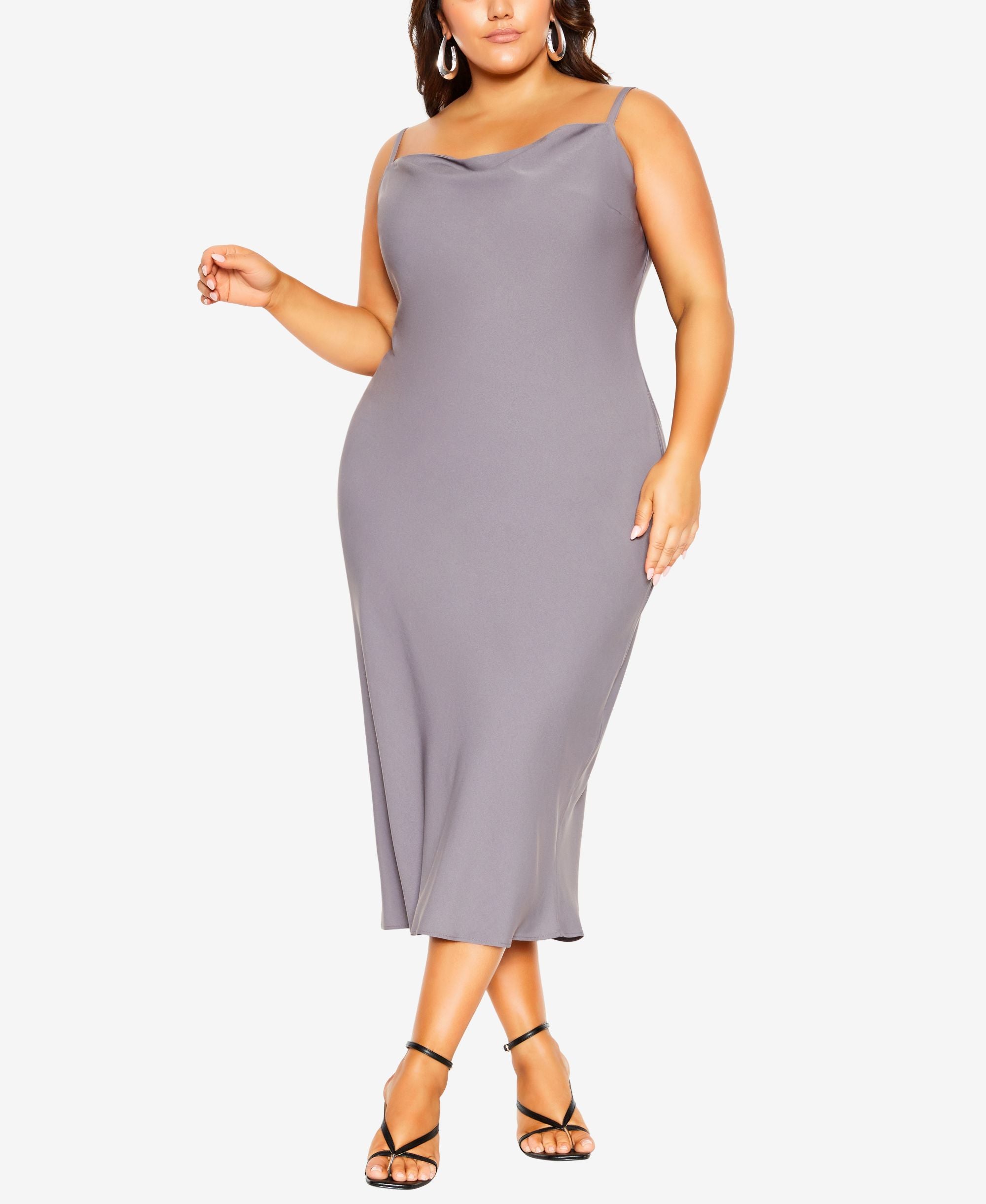 Plus Size Shimmer Slip Dress