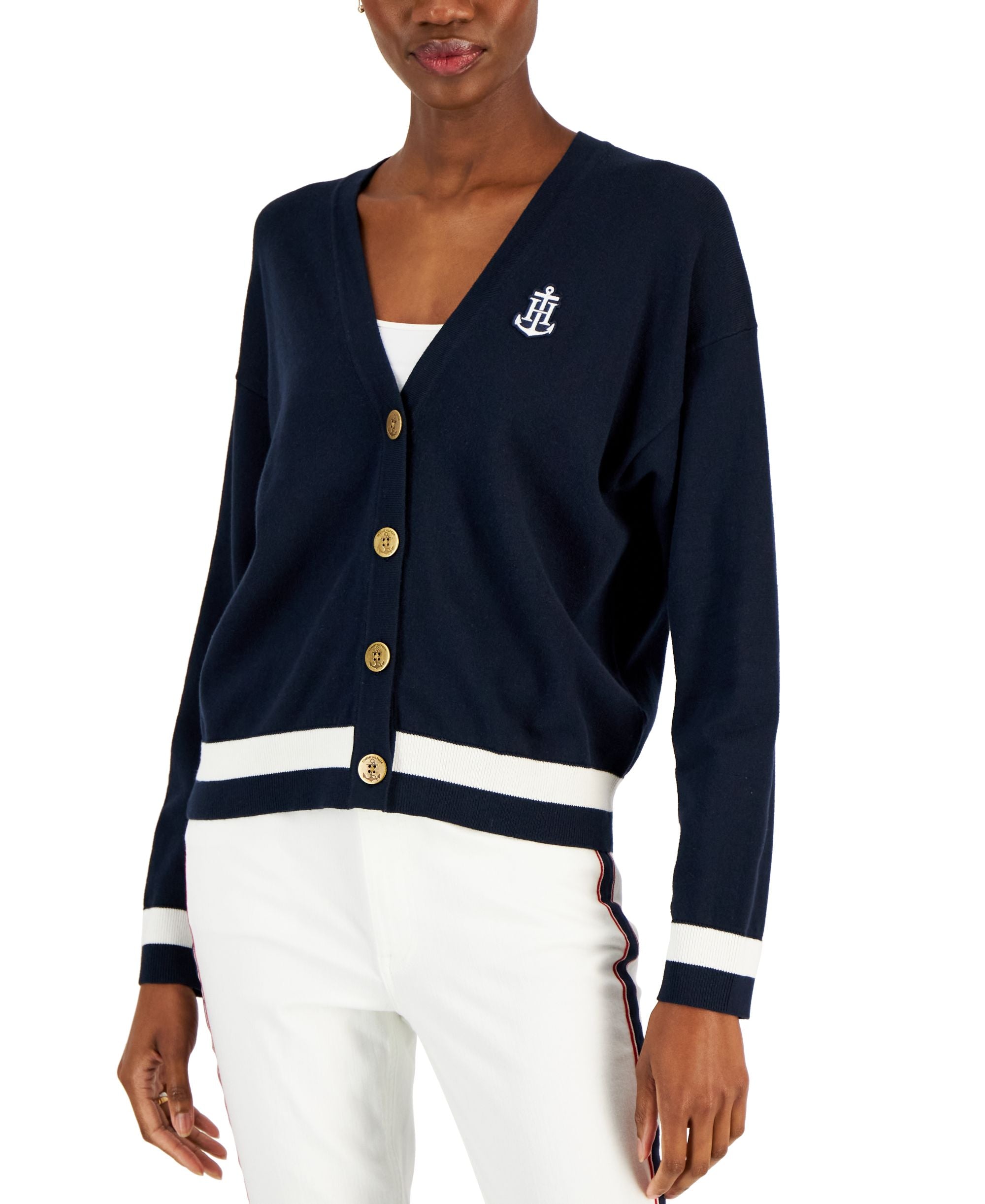 Women's Anchor Patch Cardigan