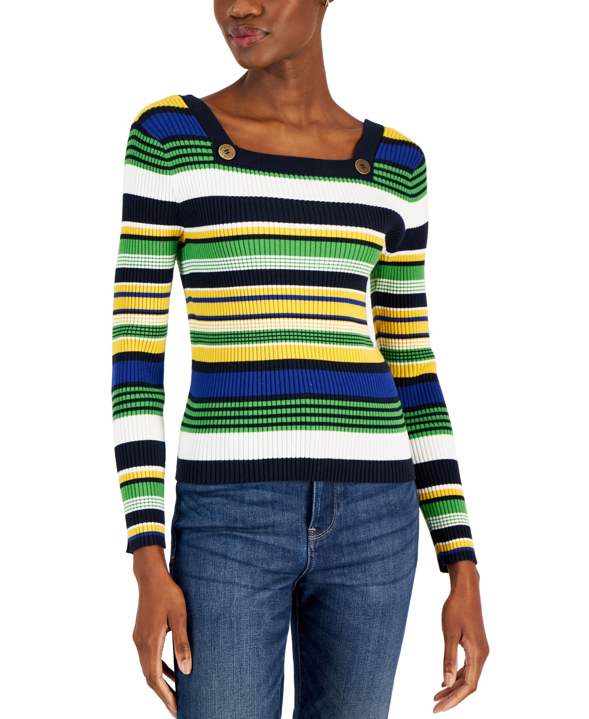Women's Cotton Ribbed Sweater