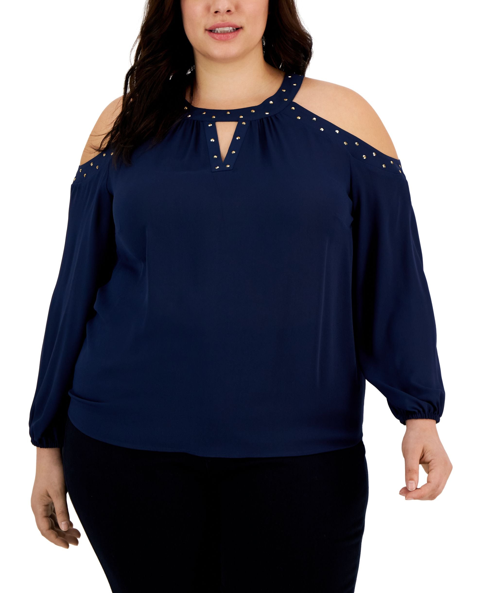 Plus Size Cold-Shoulder Top