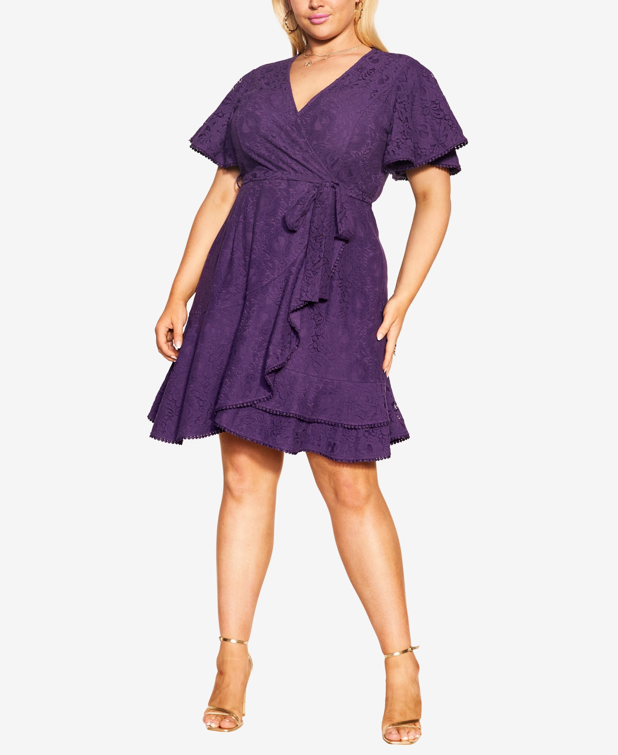 Trendy Plus Size Sweet Love Lace Dress