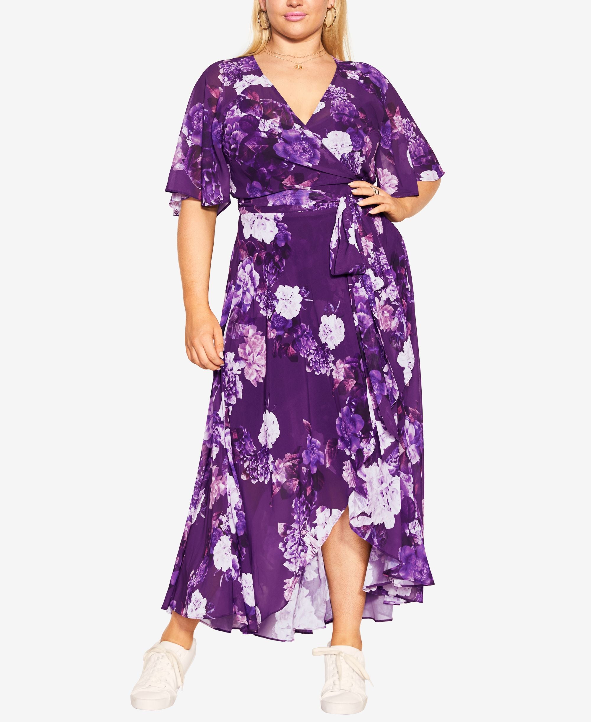 Trendy Plus Size Enthral Me Print Maxi Dress