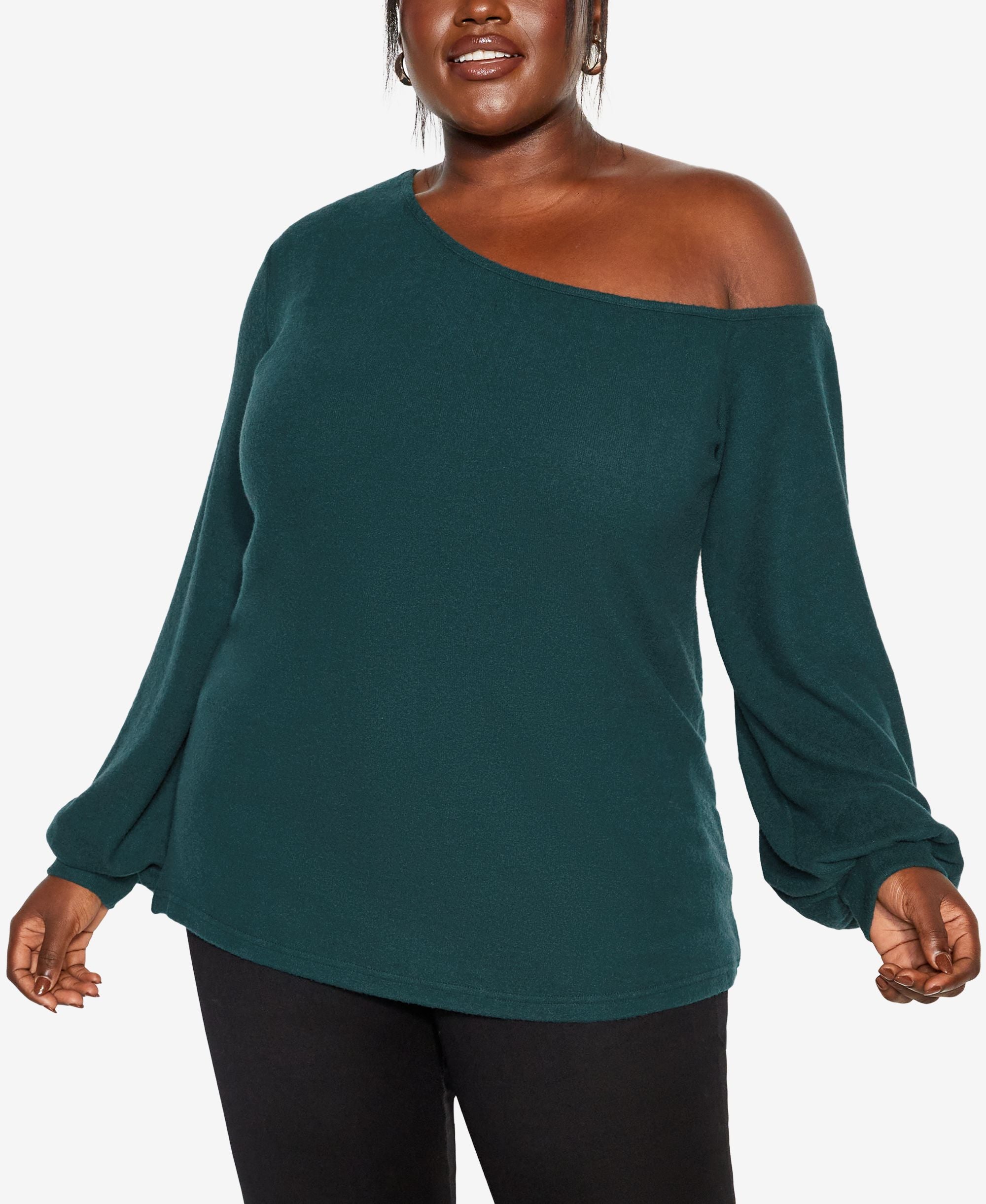 Trendy Plus Size Shoulder Lust Top