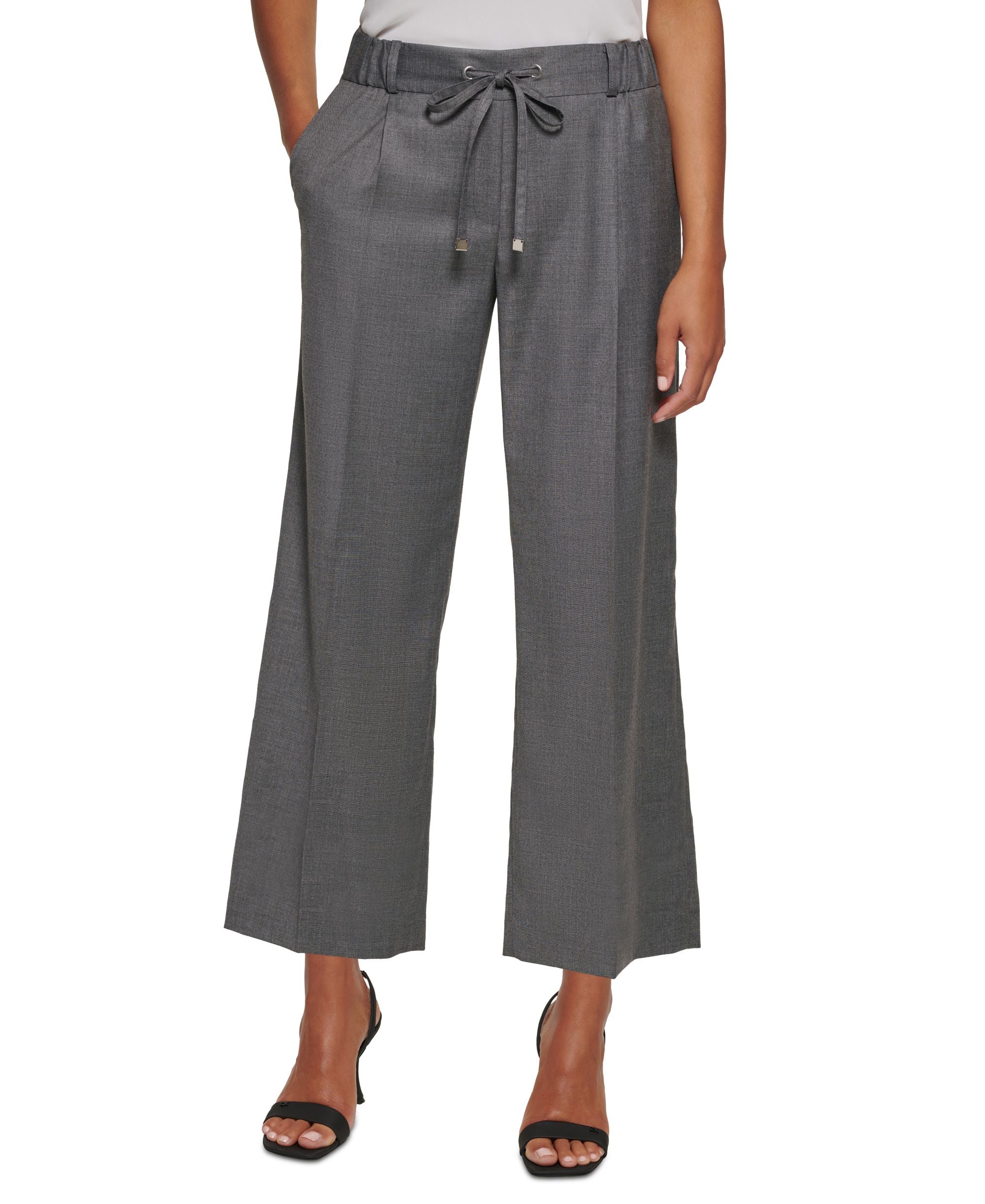 Women's Cropped Drawstring Waist Pants