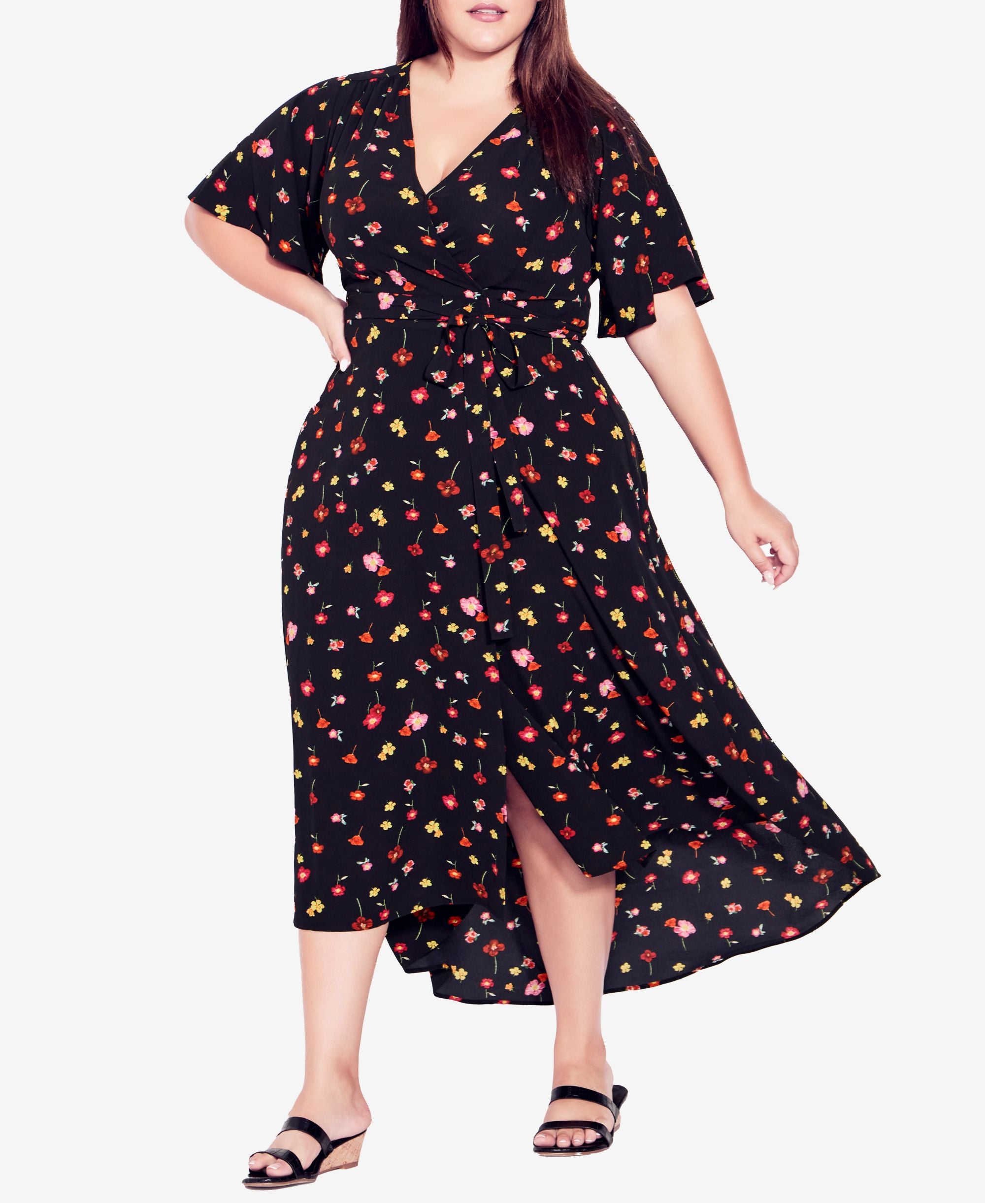 Plus Size Vivian Wrap Maxi Dress