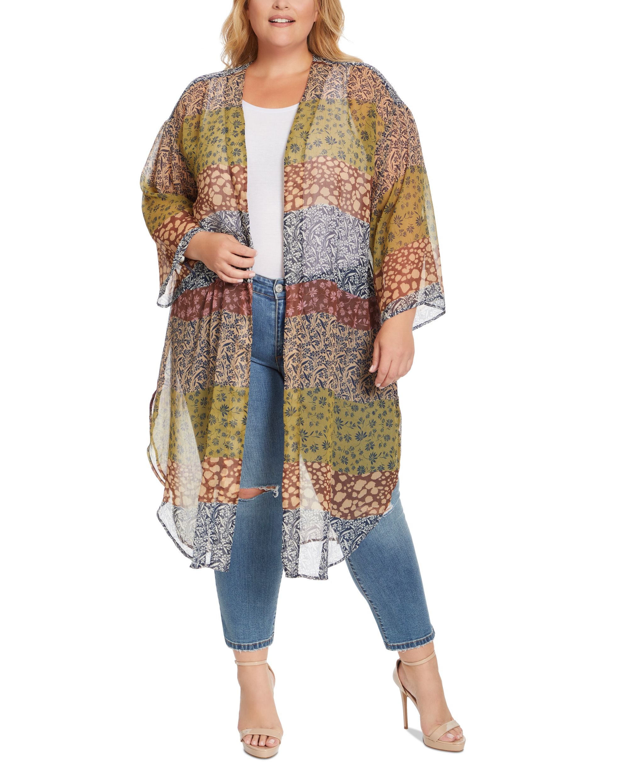 Trendy Plus Size Blaine Printed Kimono