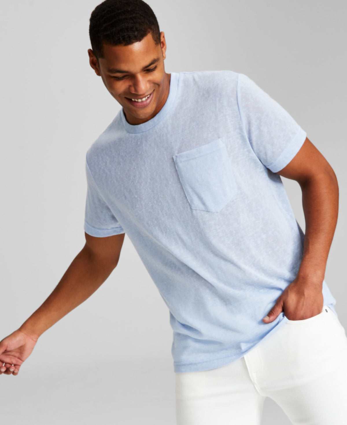 Men's Slub Pocket Short-Sleeve Shirt