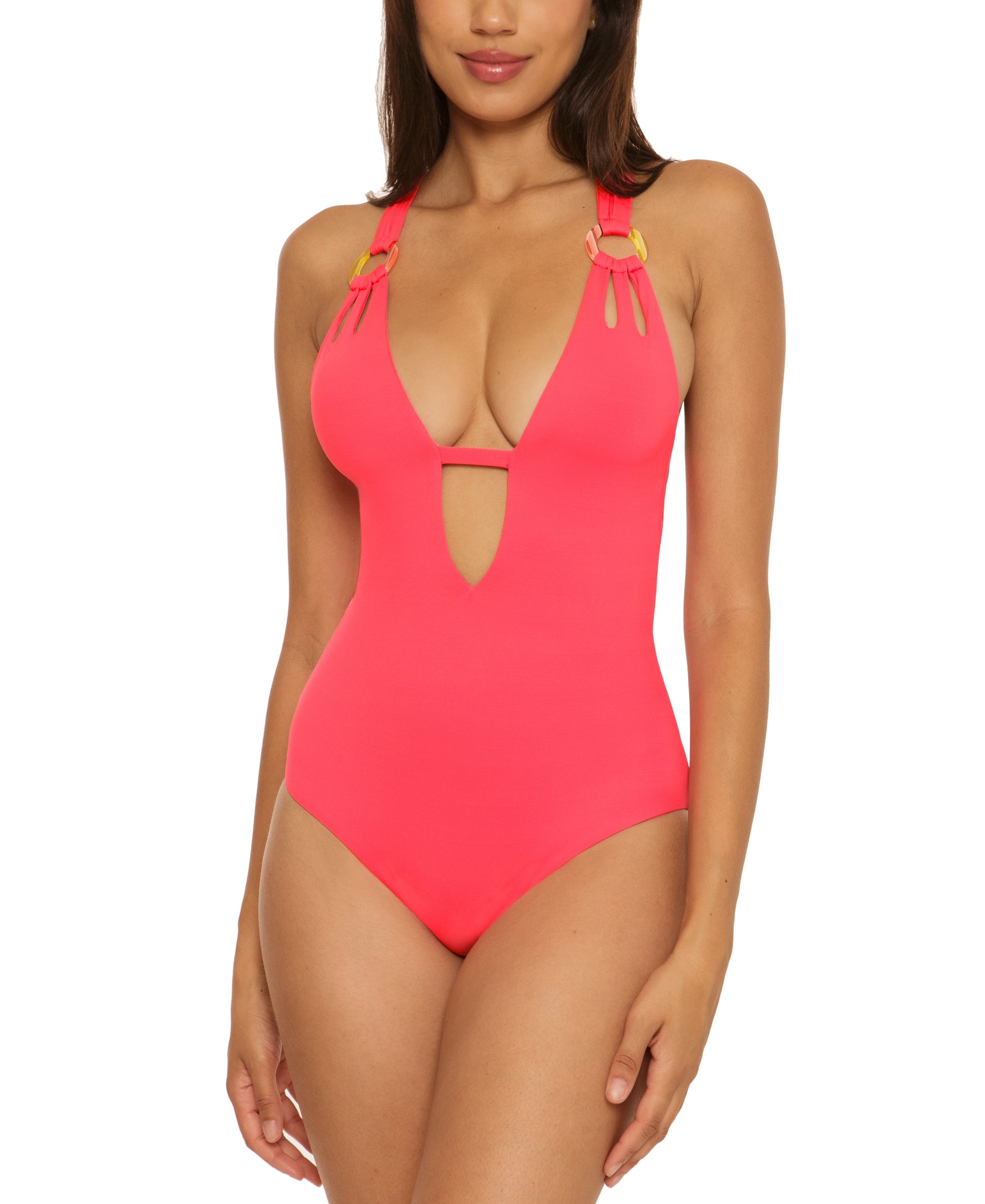 Women's Color Code Cutout One-Piece Swimsuit