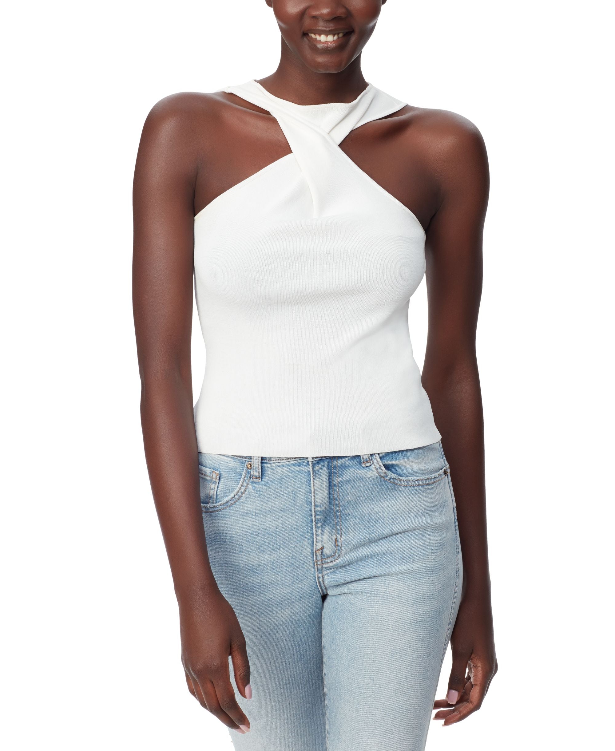 Women's Cross-Neck Sleeveless Halter Top