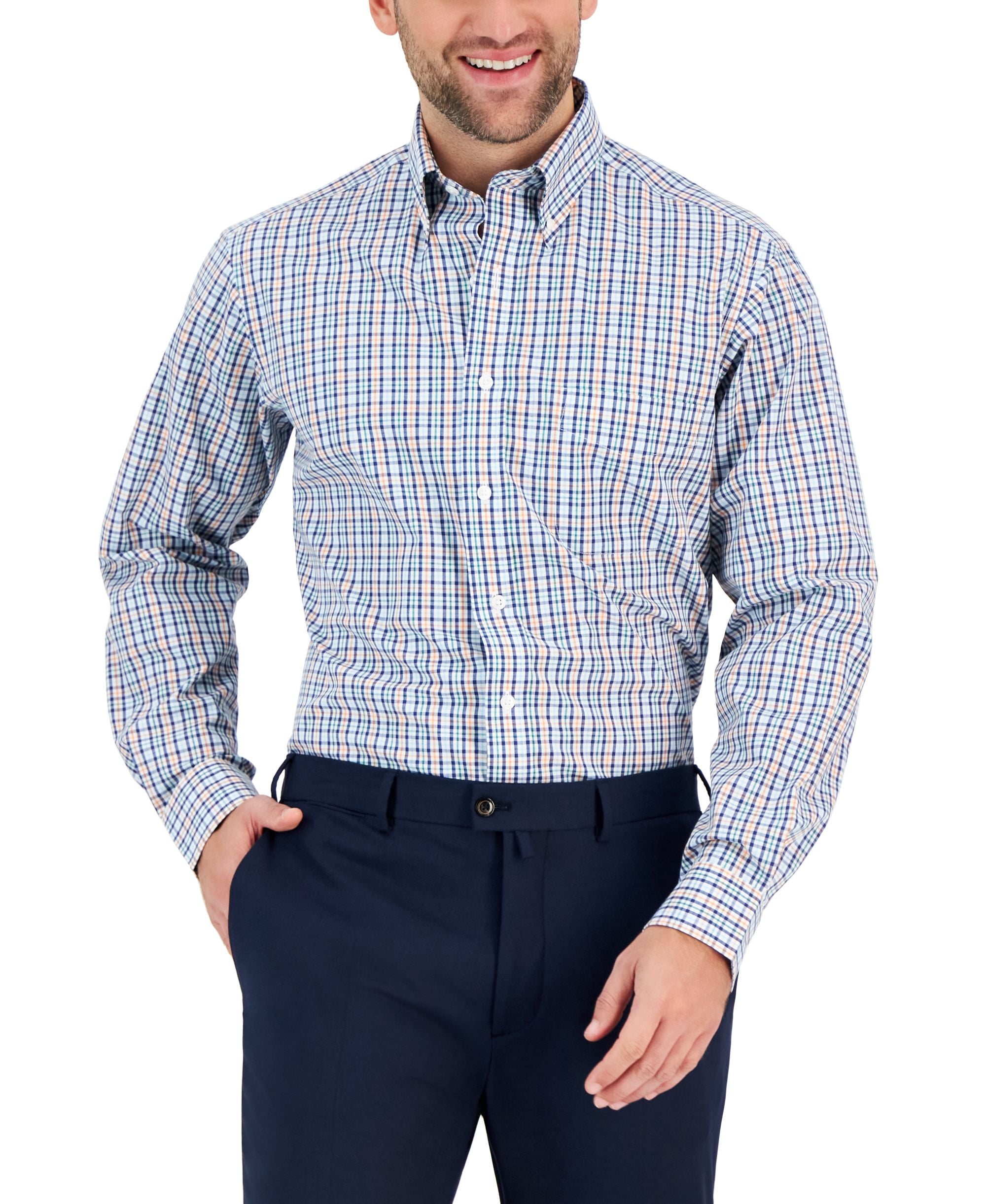 Men's Regular Fit Ditto Plaid Dress Shirt