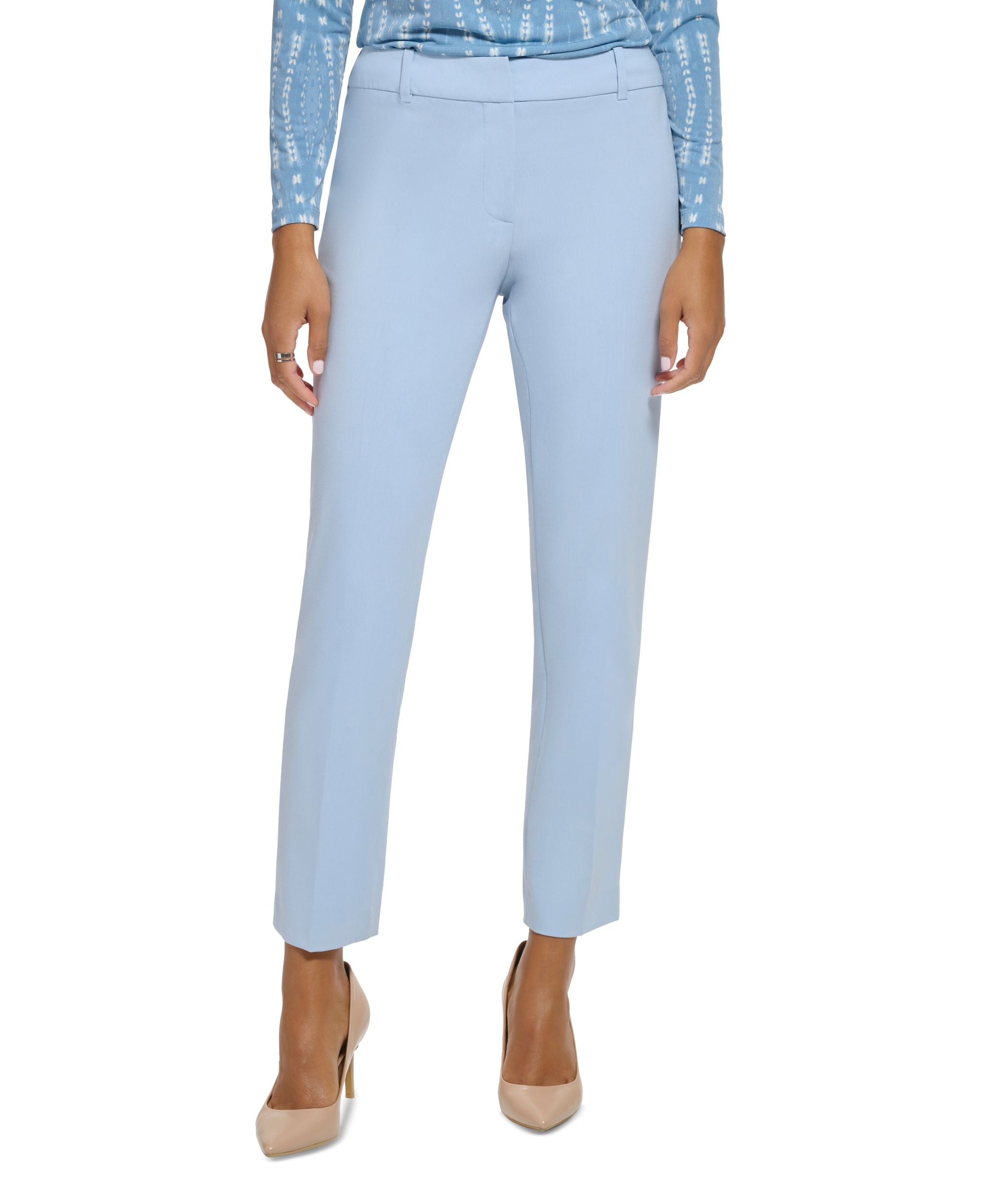 Petite Lux Mid-Rise Modern-Fit Ankle Pants