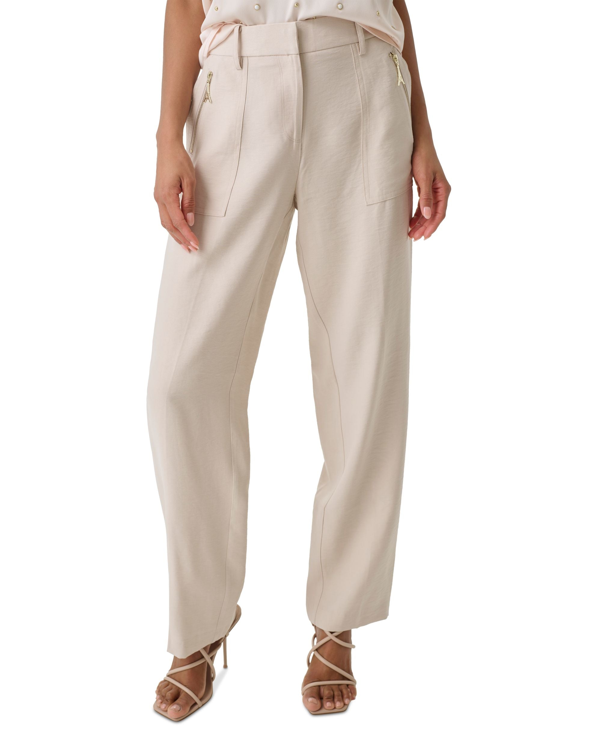Women's Cargo Zip-Pocket Suit Pants