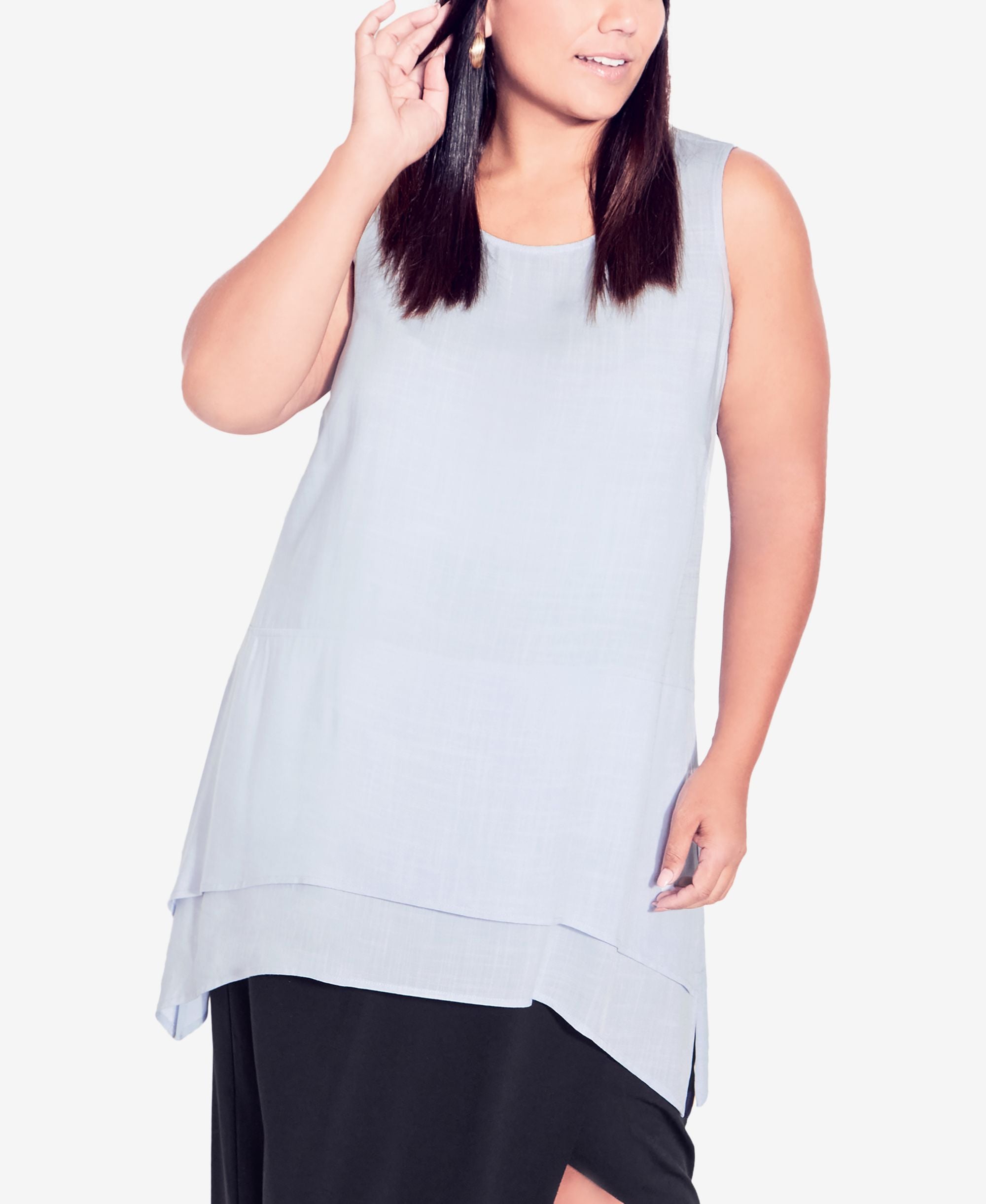 Plus Size Selena Layered Tunic Top