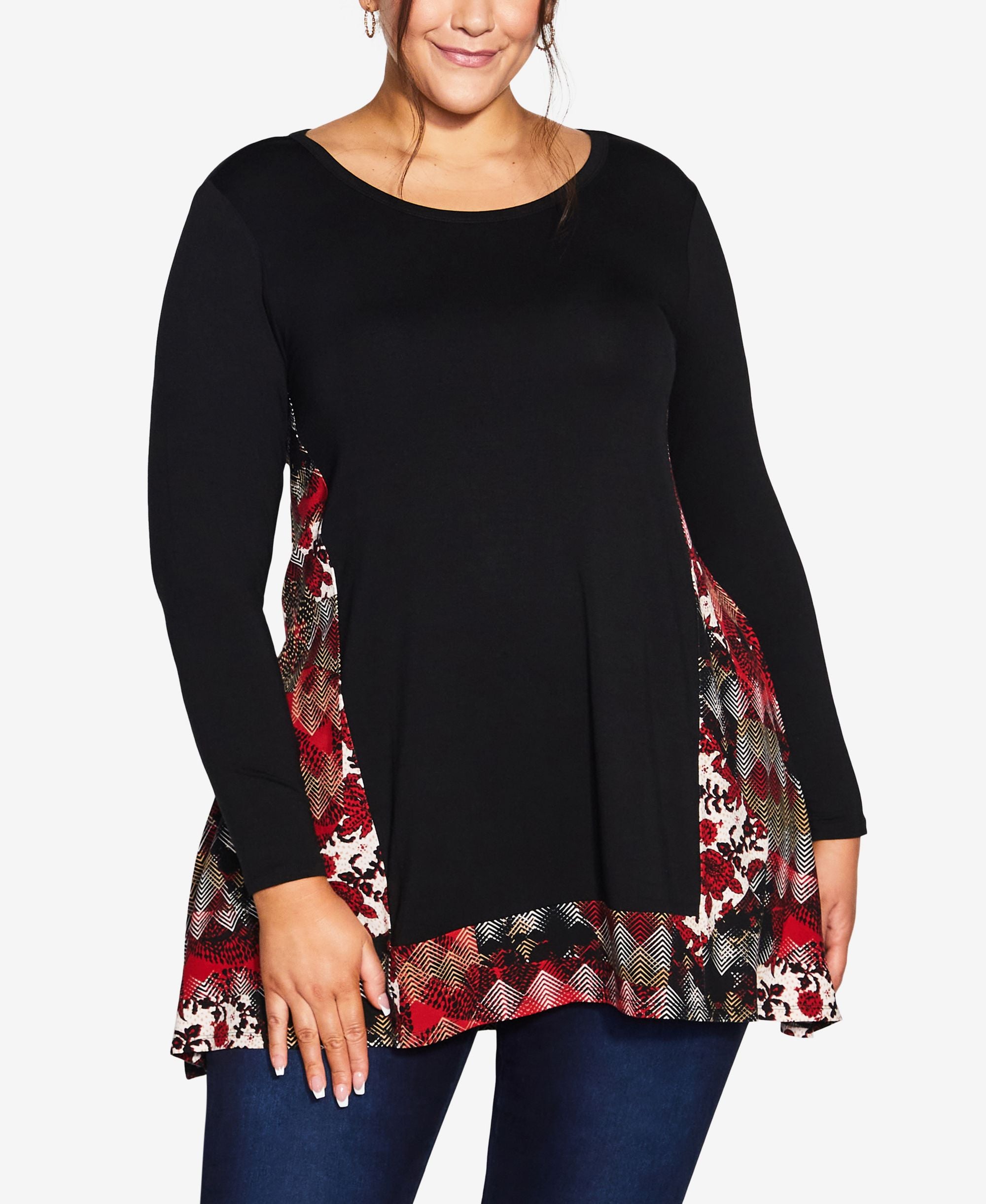 Plus Size Elsa Print Tunic