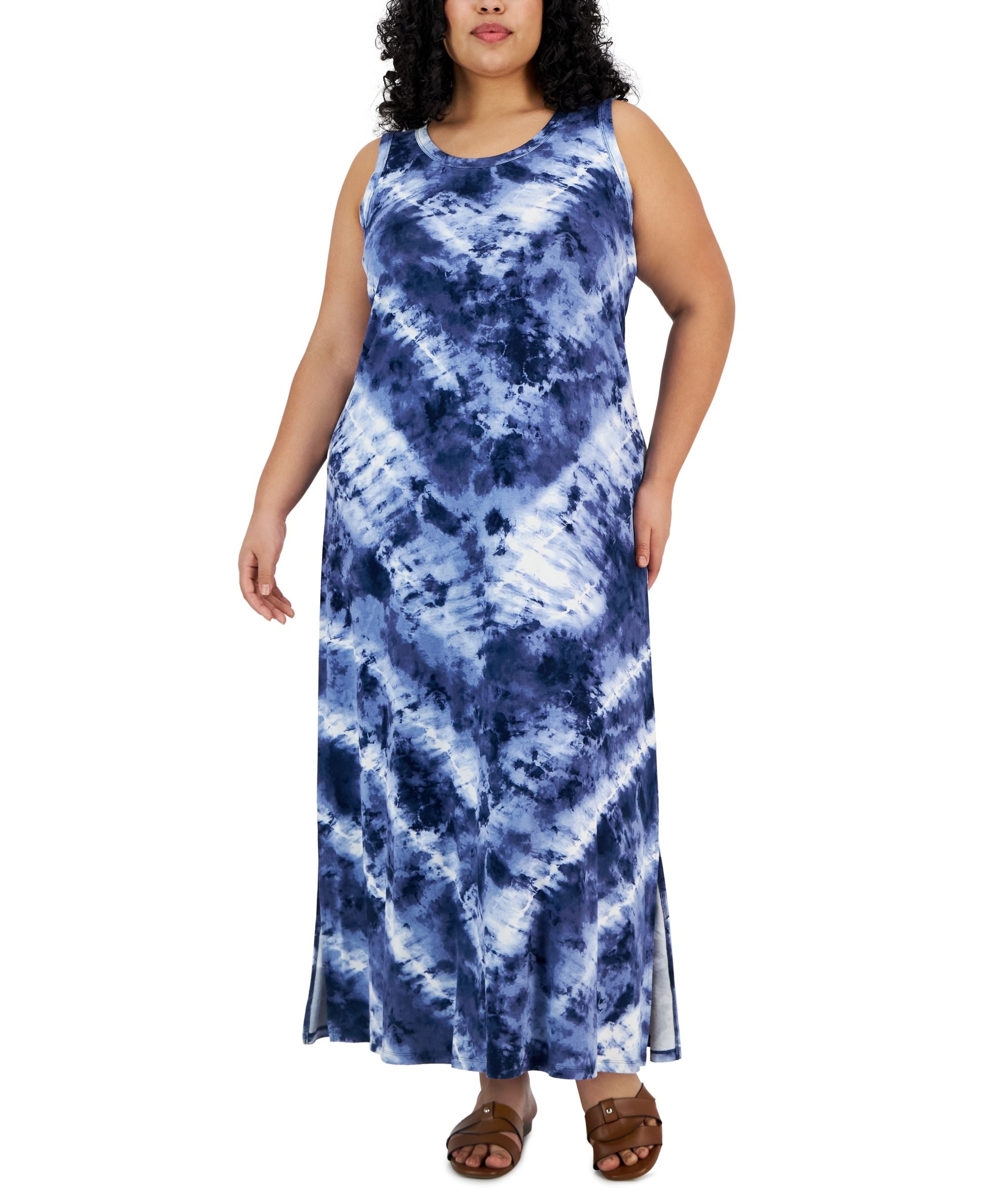 Style & Co Plus Size Printed Maxi Dress