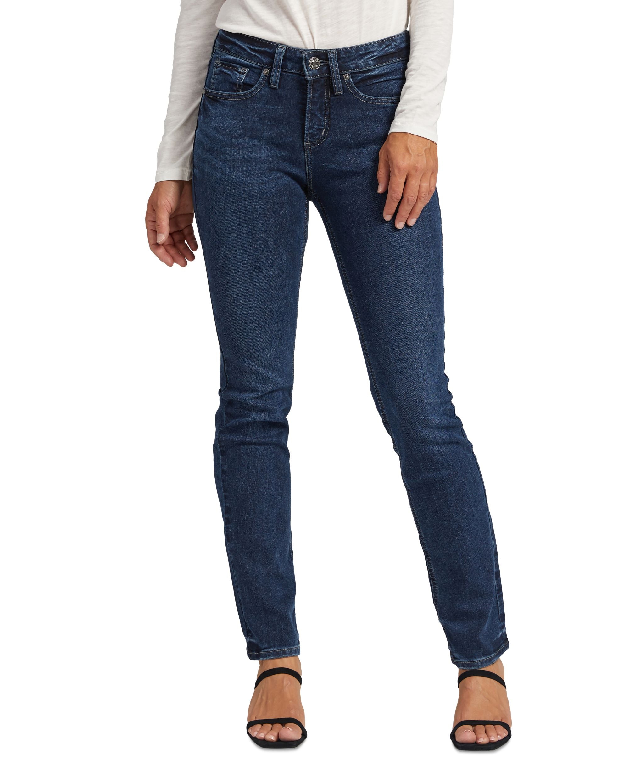 Women's Suki Mid-Rise Straight-Leg Jeans
