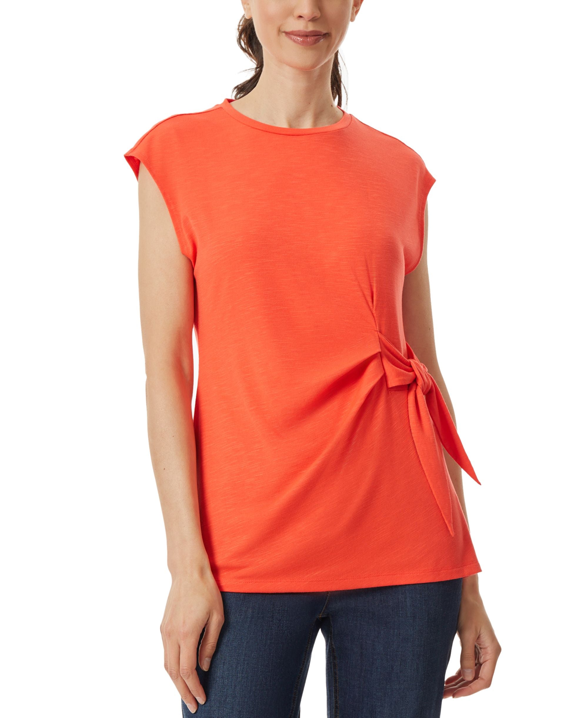 Women's Drapey Side-Tie Slub Top
