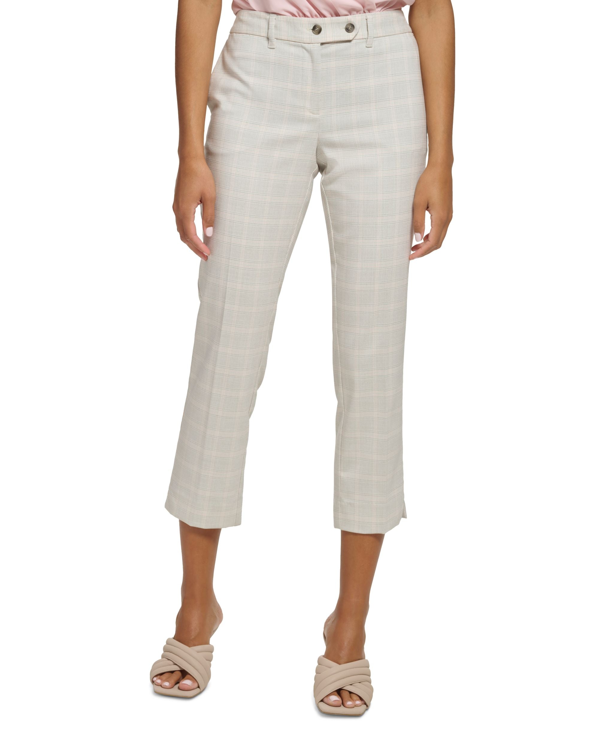 Women's Glen Plaid Straight-Leg Ankle Pants
