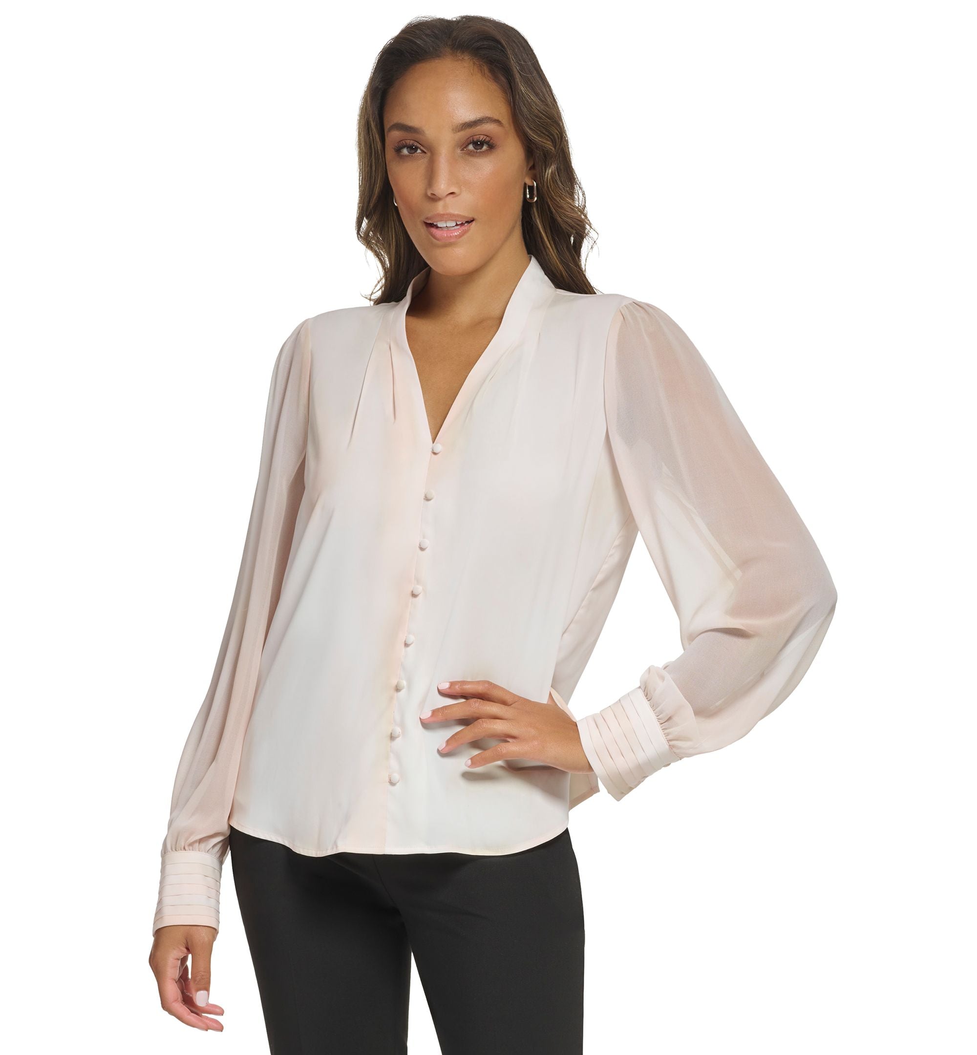 Women's Printed Long-Sleeve Blouse