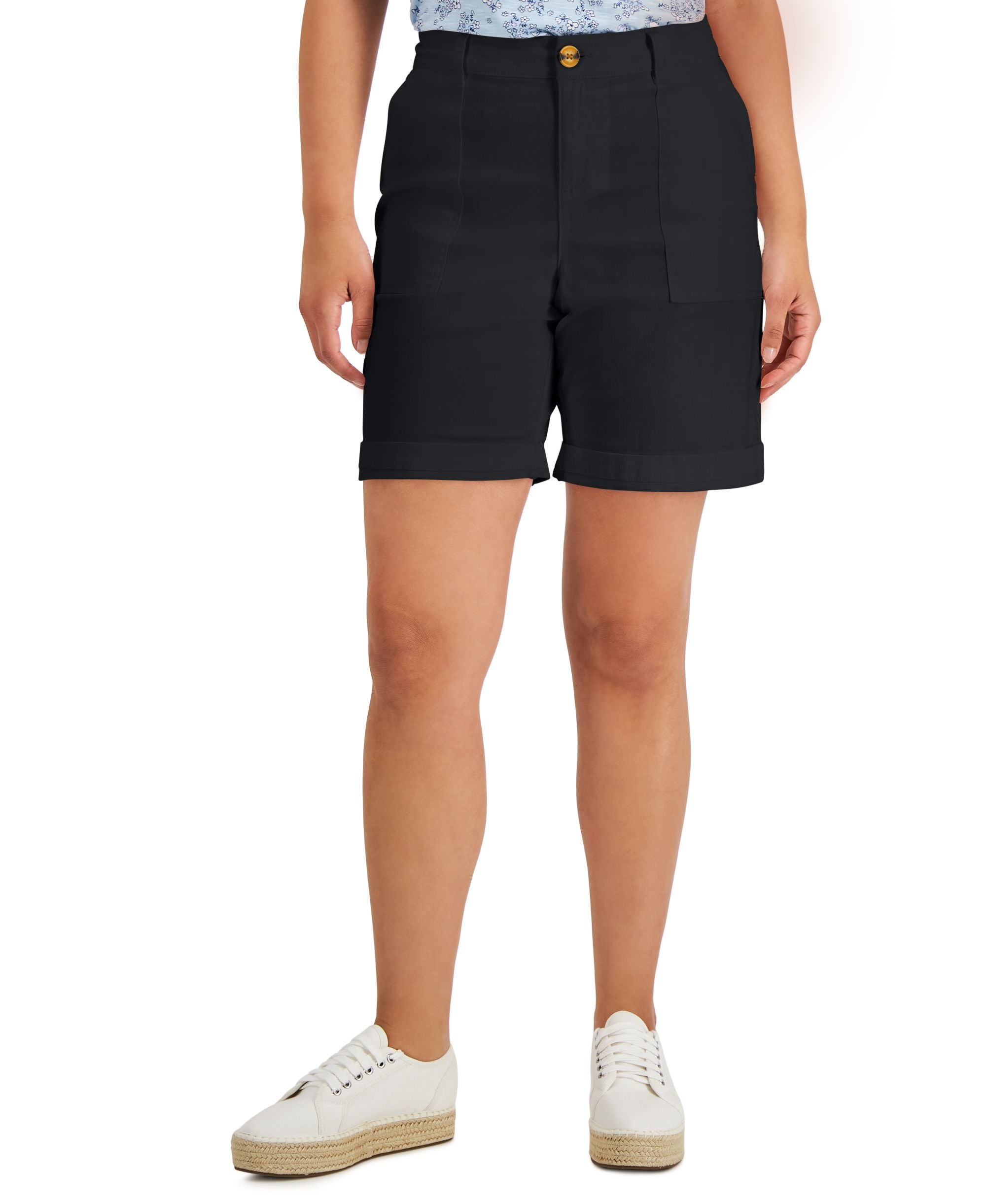Style & Co Petite Rolled Cuff Bermuda Shorts