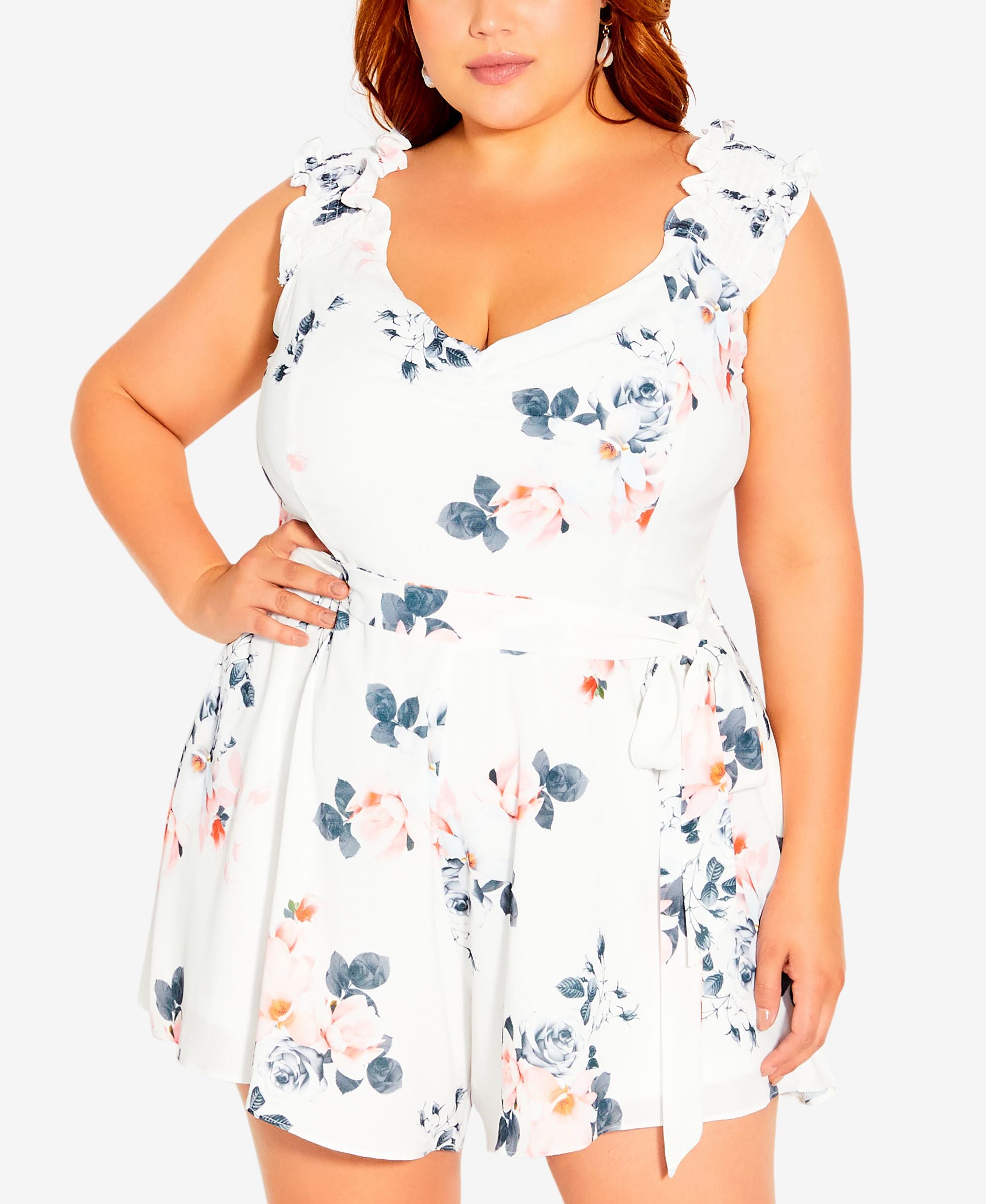 Trendy Plus Size Lotus Lust V-neck Romper