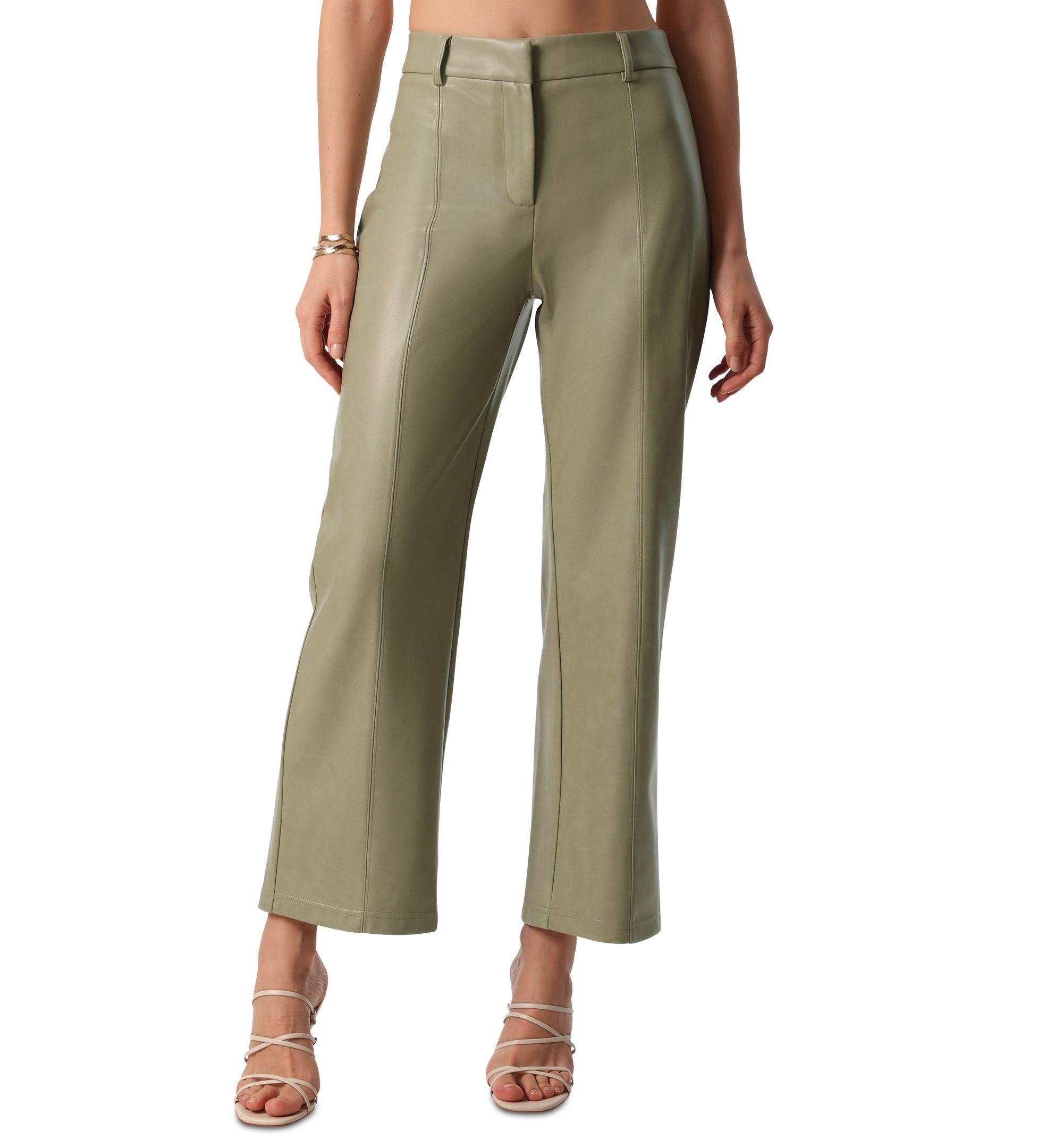 Women's Straight-Leg Faux-Leather Pants