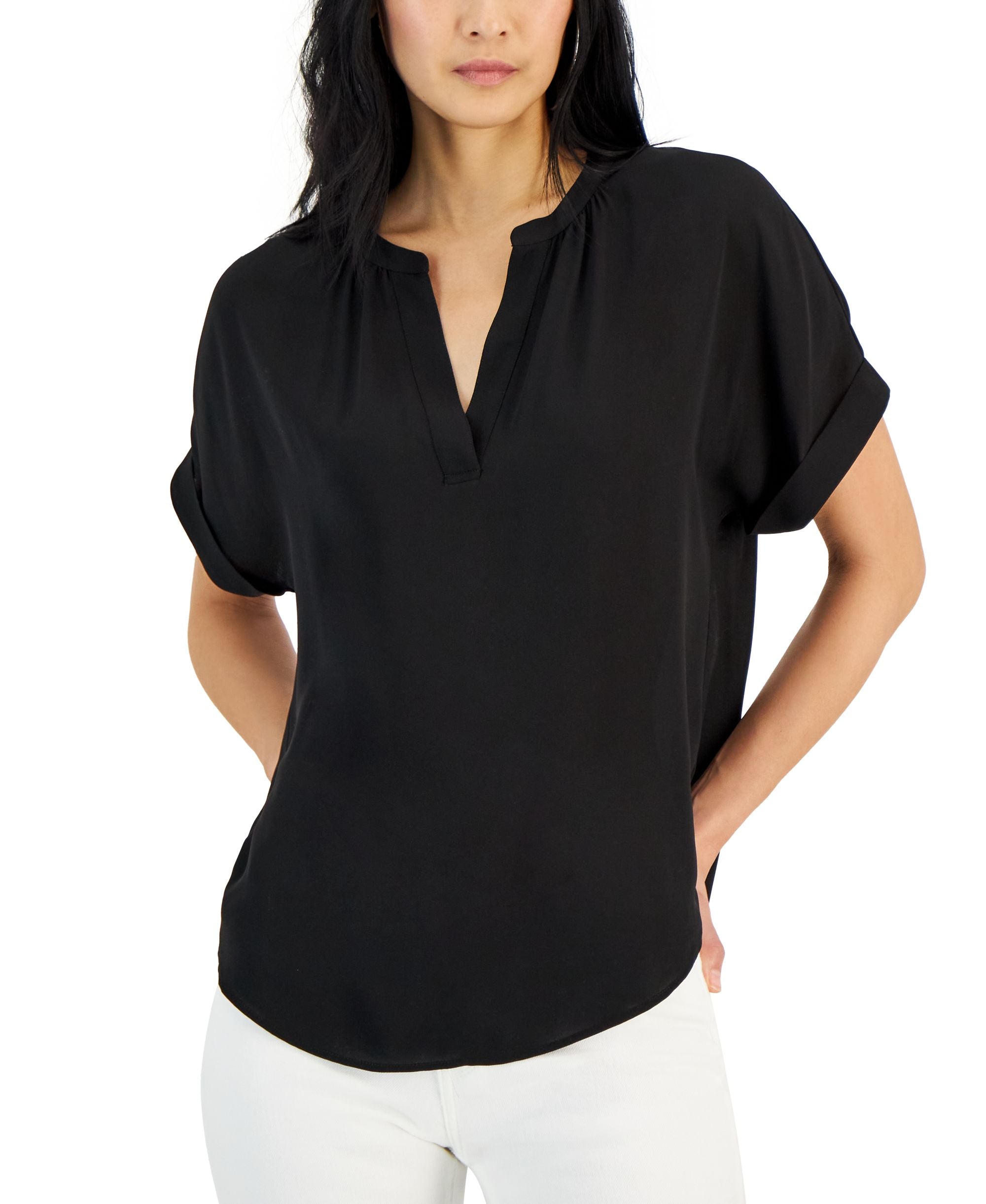 Vince Camuto Plus Size Flutter Sleeve Top