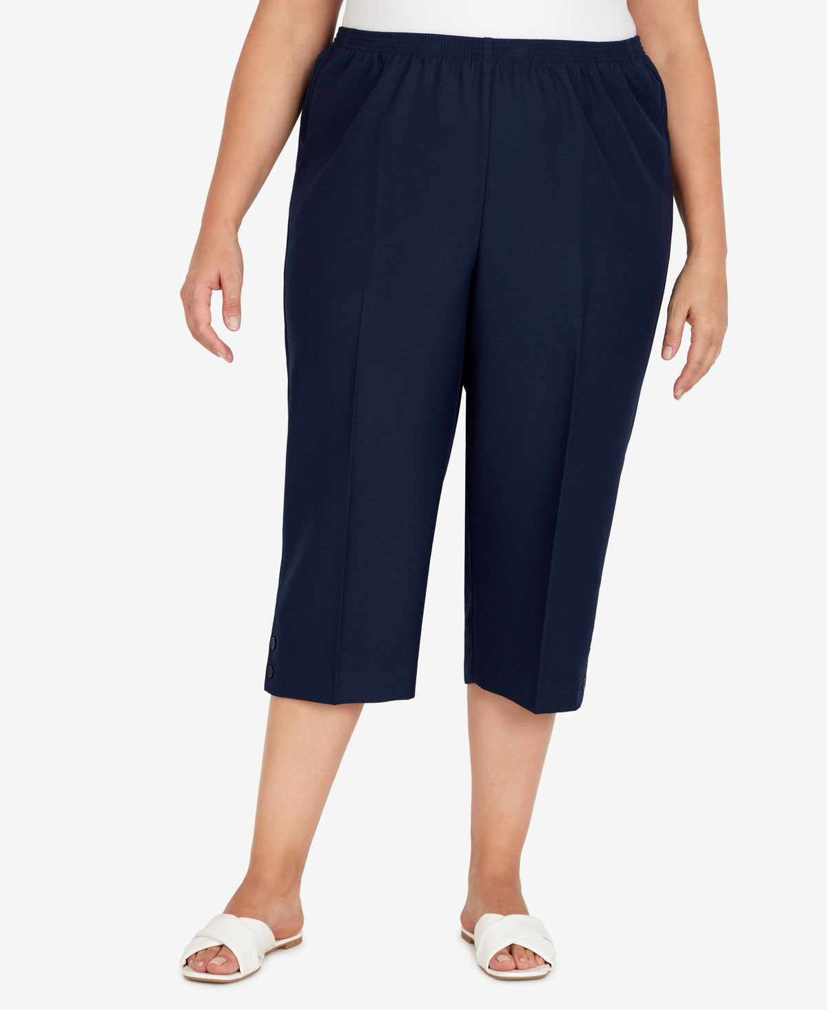 Plus Size Classics Stretch Waist Corduroy Average Length Pants
