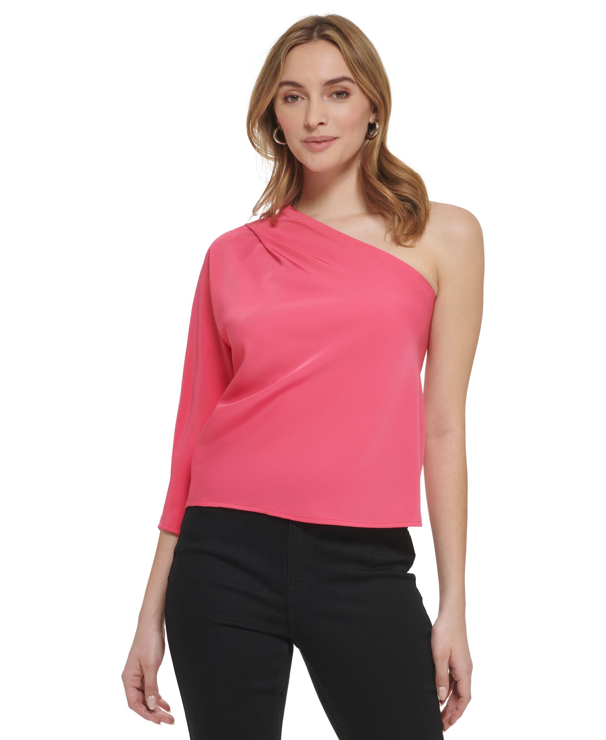 Women's One Shoulder 3/4 Sleeve Blouse
