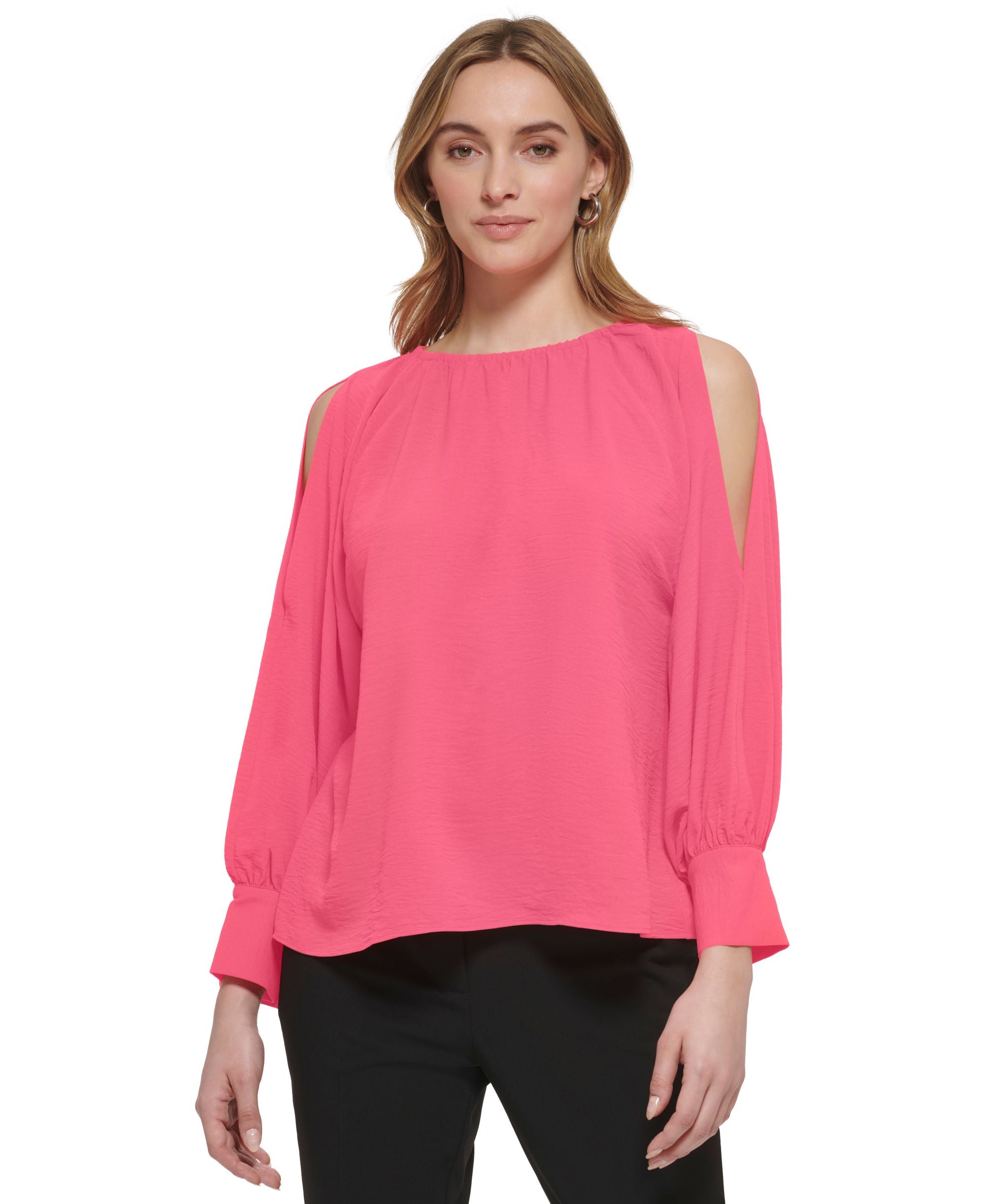 Women's Long Sleeve Cold Shoulder Blouse