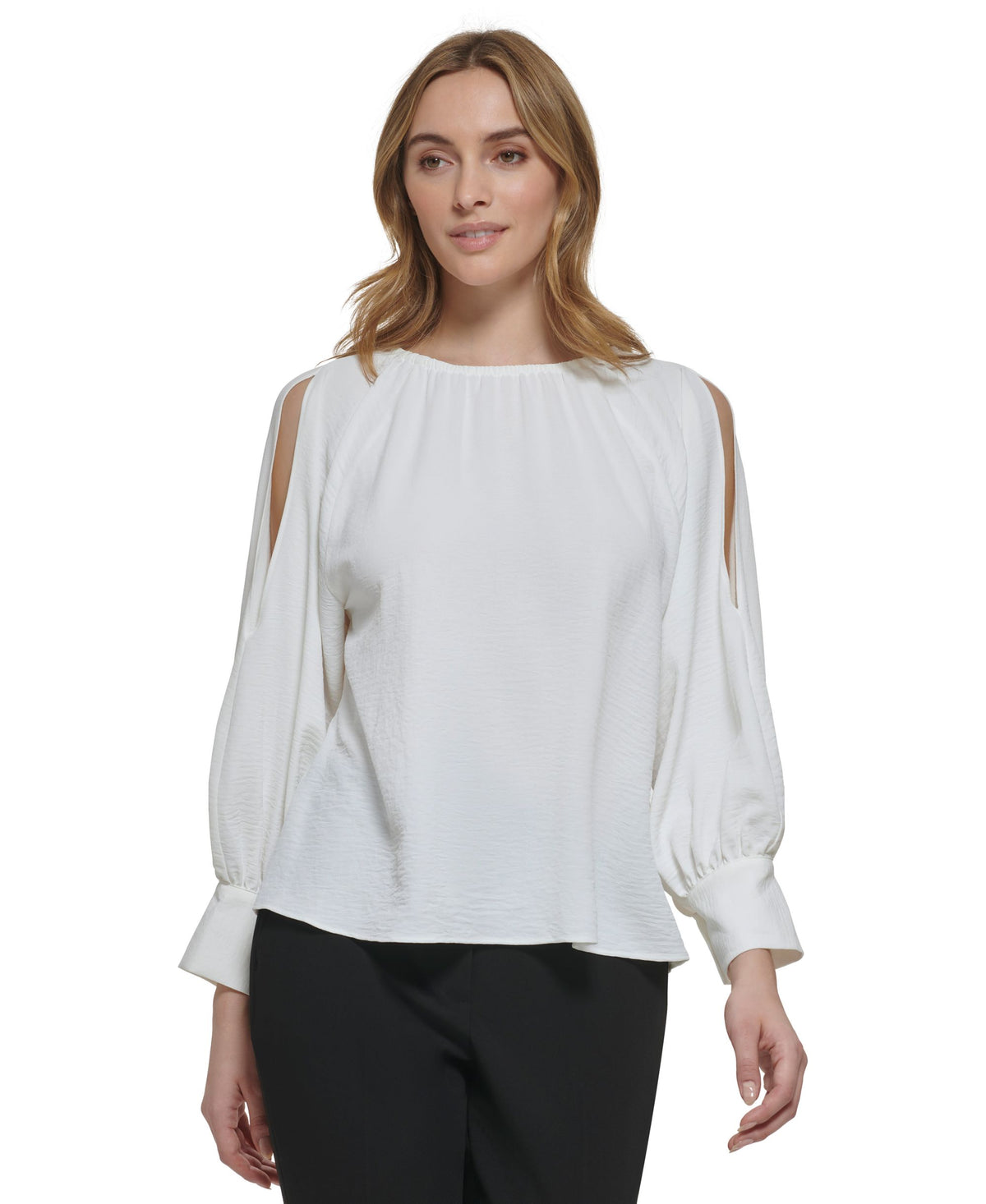 Women's Long Sleeve Cold Shoulder Blouse