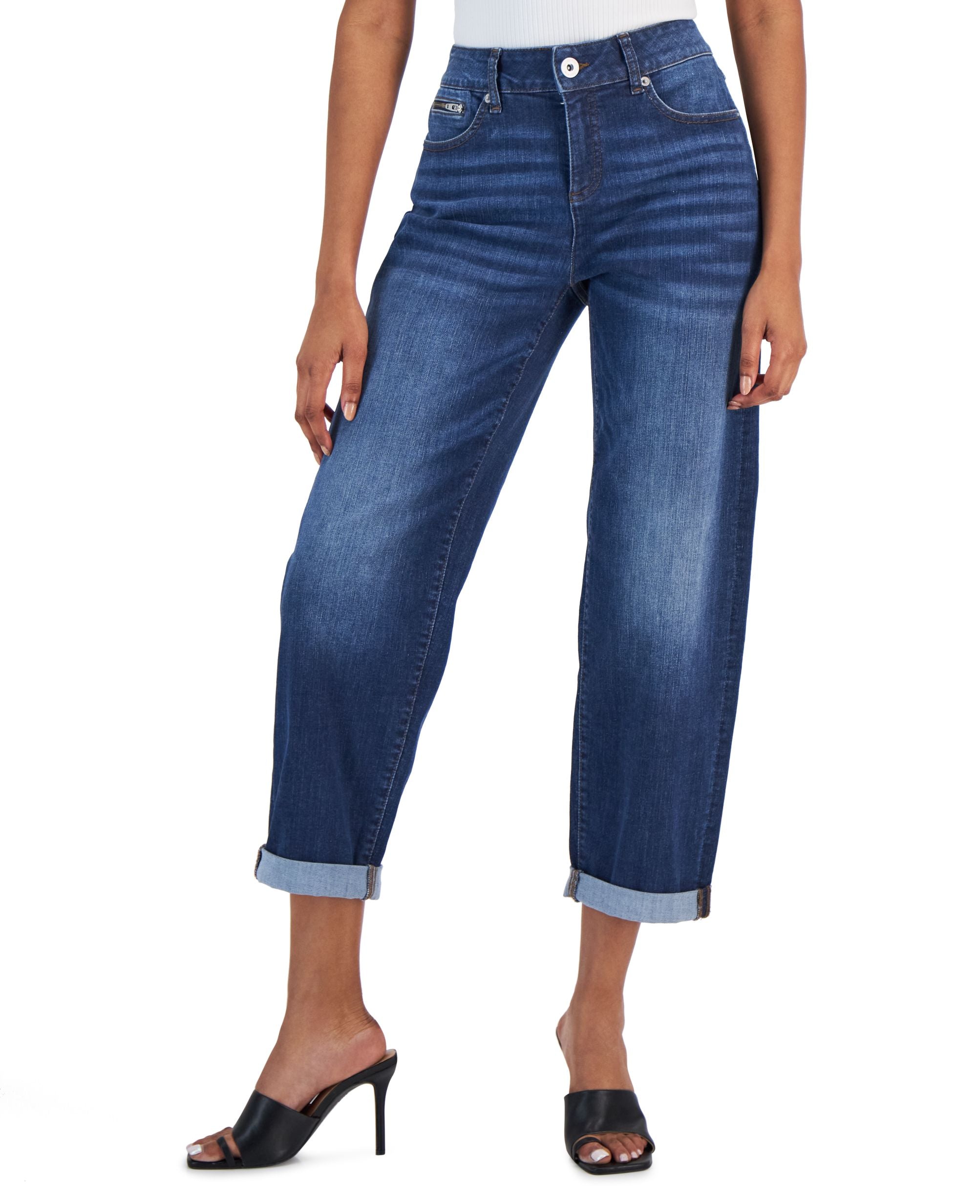 Women's Mid Rise Boyfriend Jeans