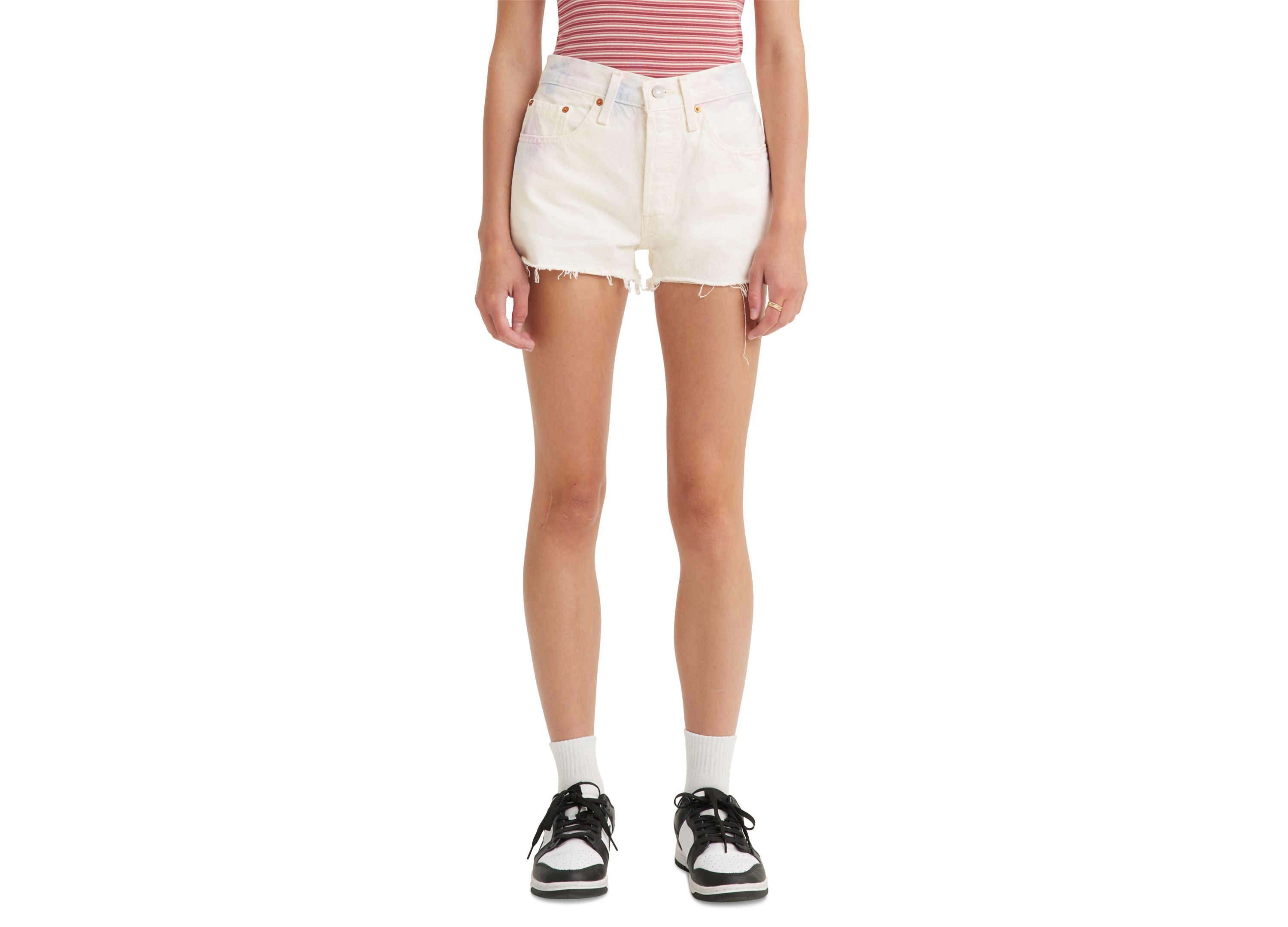 Women's 501 Button Fly Cotton High-Rise Denim Shorts