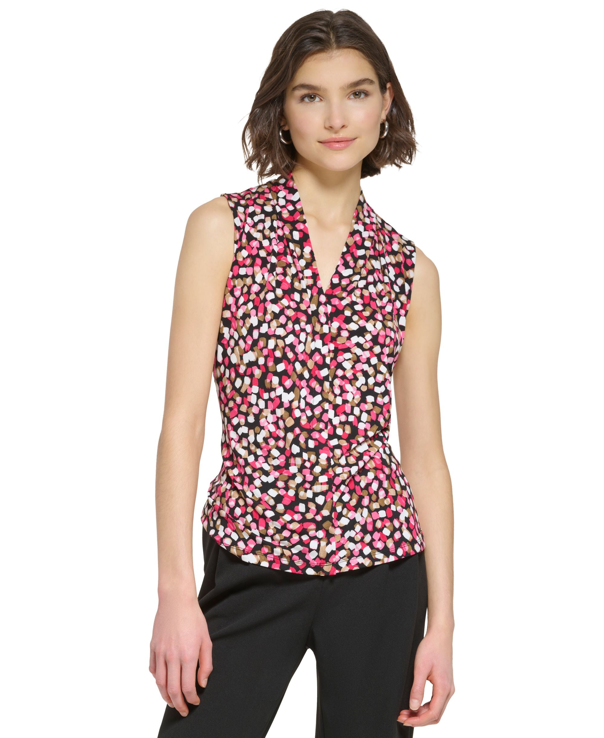 Women's Printed V-Neck Tank