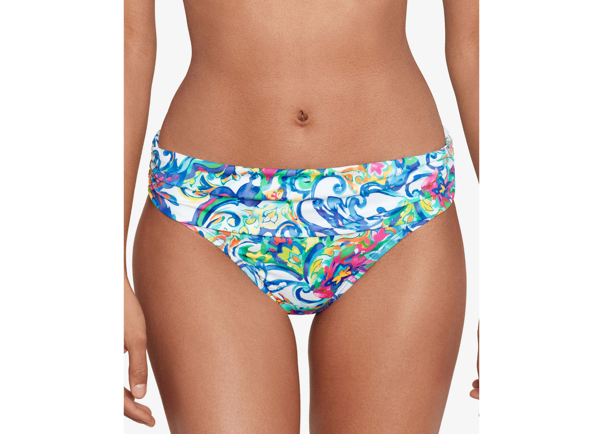 Women's Printed Banded Hipster Bikini Bottoms
